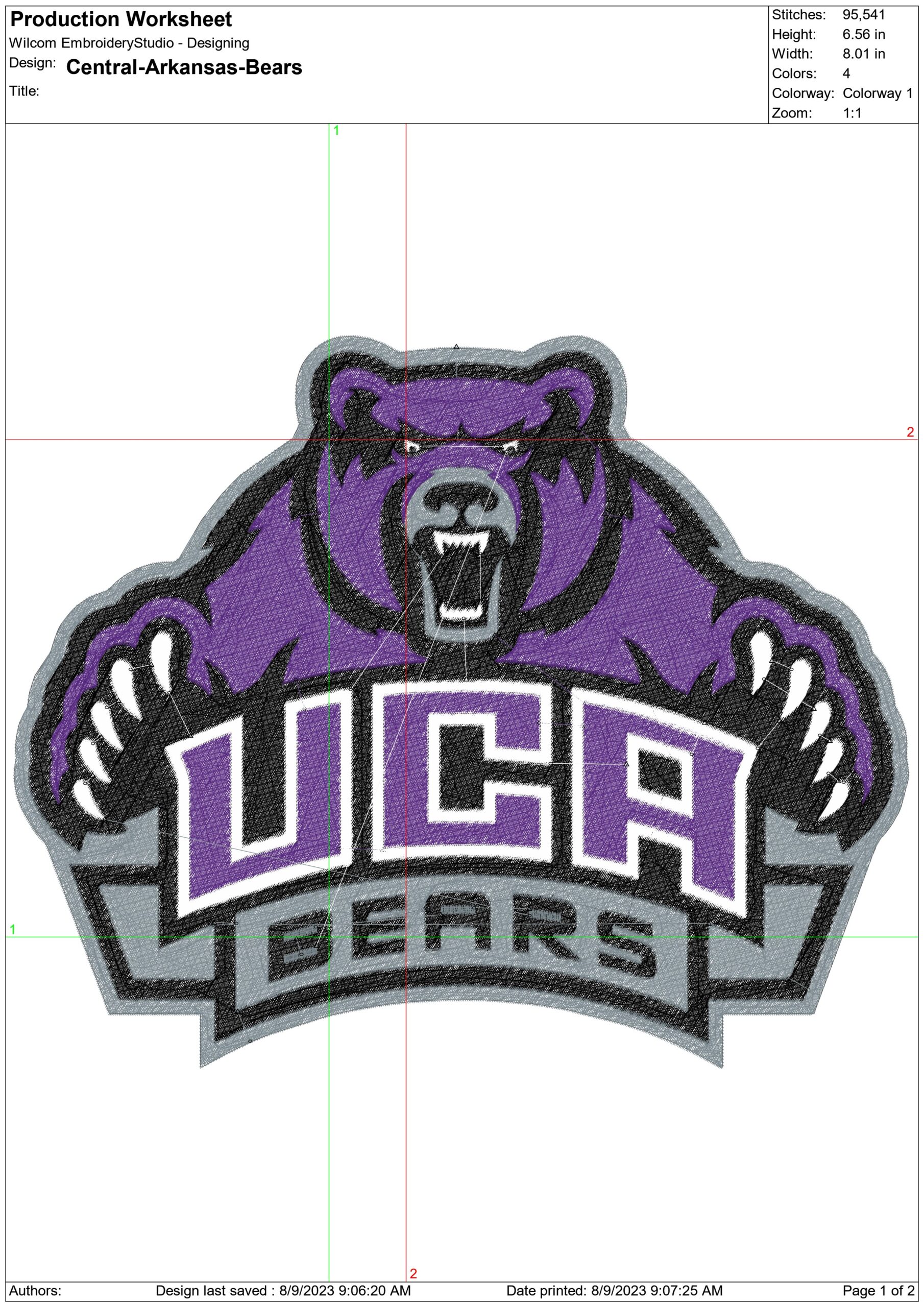 Central Arkansas Sugar Bears embroidery design University of Central Arkansas embroidery machine pattern embroidery file instant download — view 2