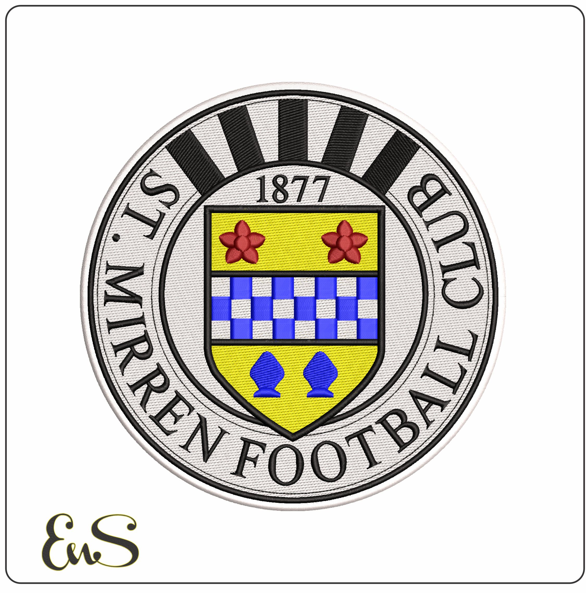 St Mirren Scottish Footbal Club  - Elegant embroidery design file - instant download