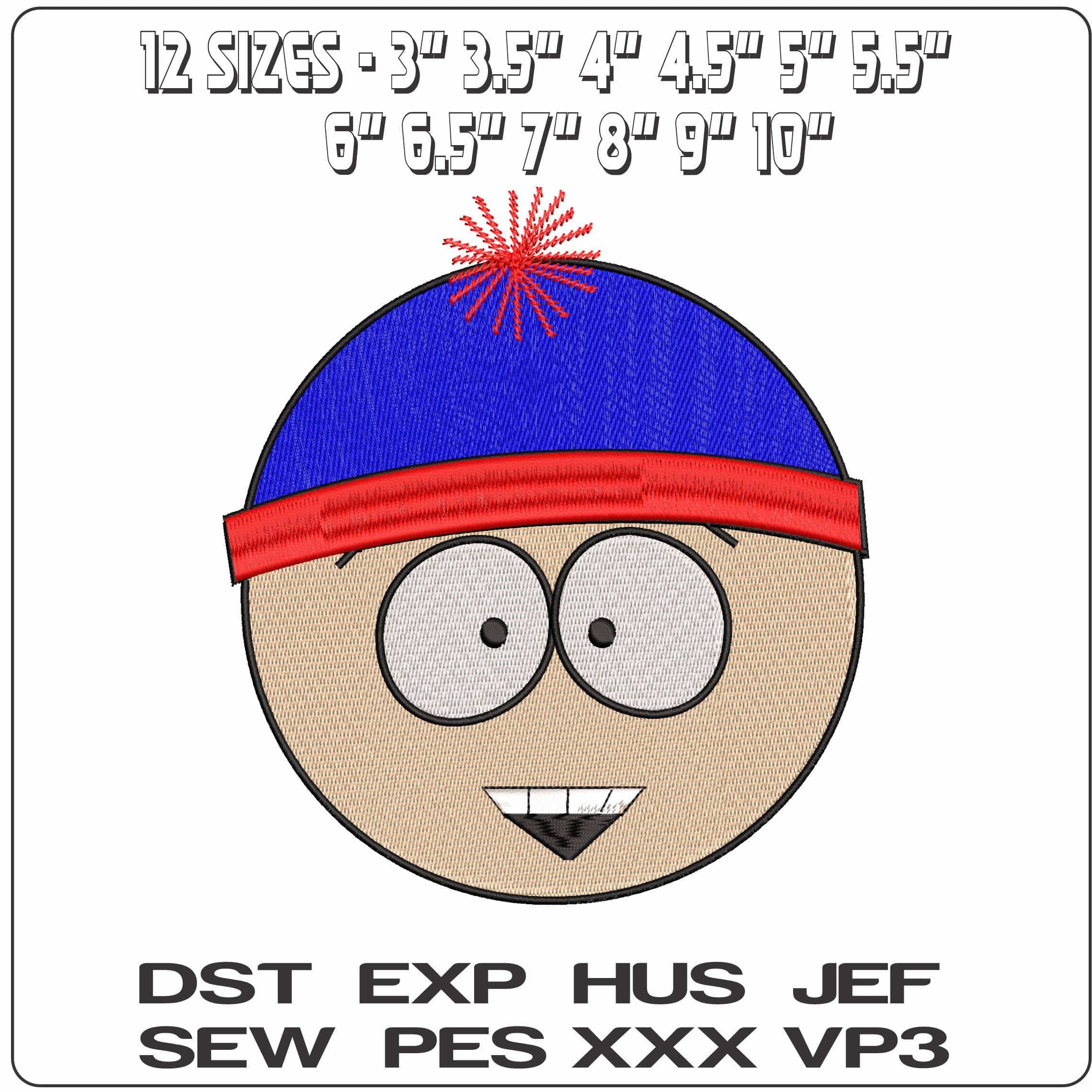 Stan Marsh South Park  - Elegant embroidery design file - instant download — view 2