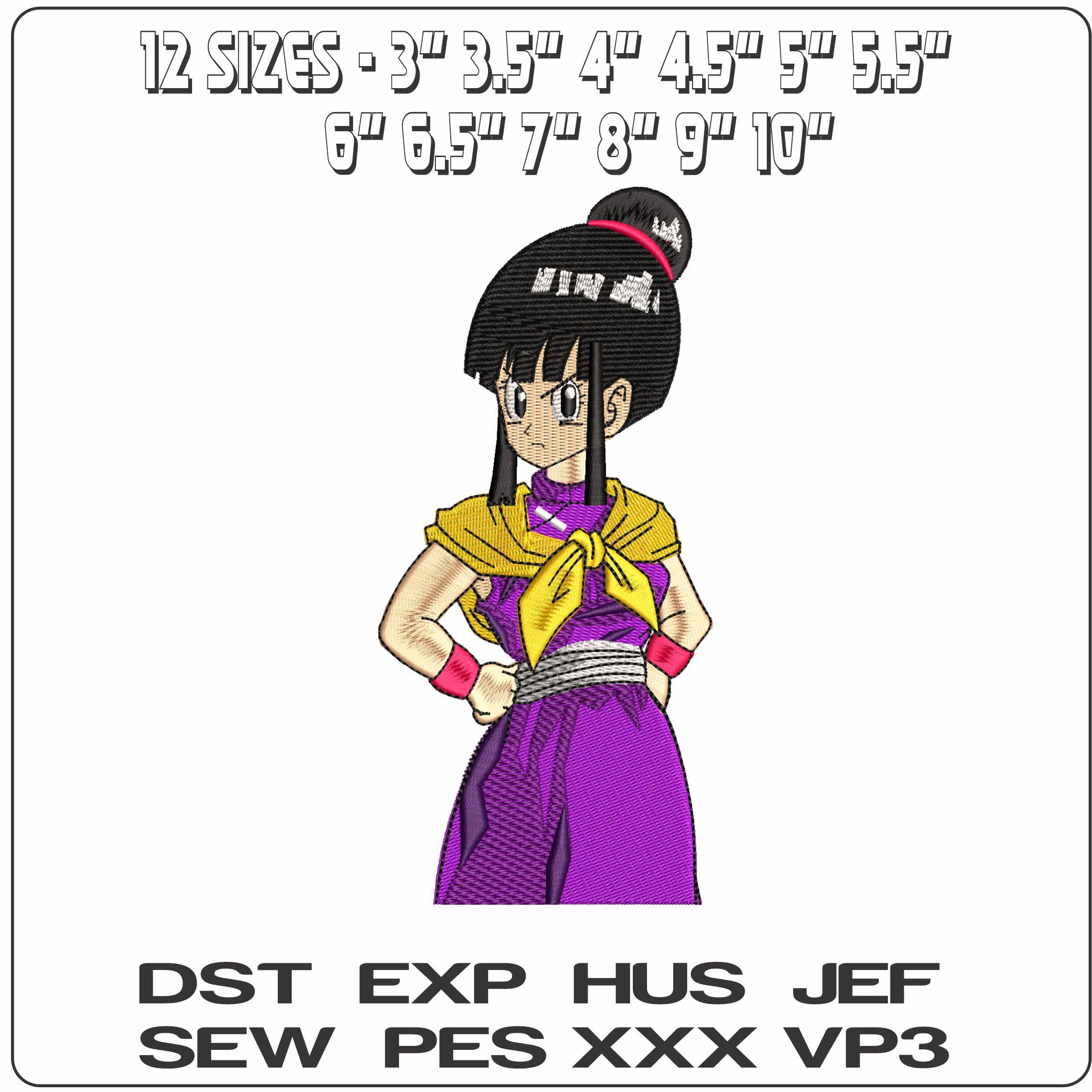 Stern Chi Chi Dragon Ball Anime  - Elegant embroidery design file - instant download — view 2