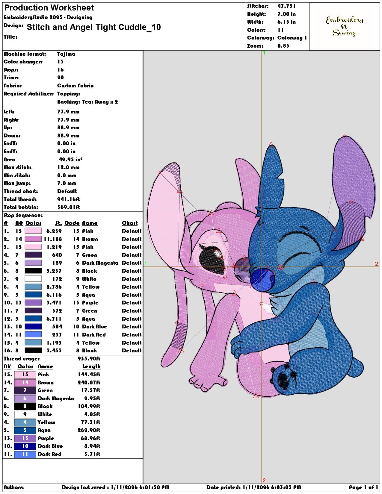 Stitch and Angel Tight Cuddle  - Elegant embroidery design file - instant download — view 3