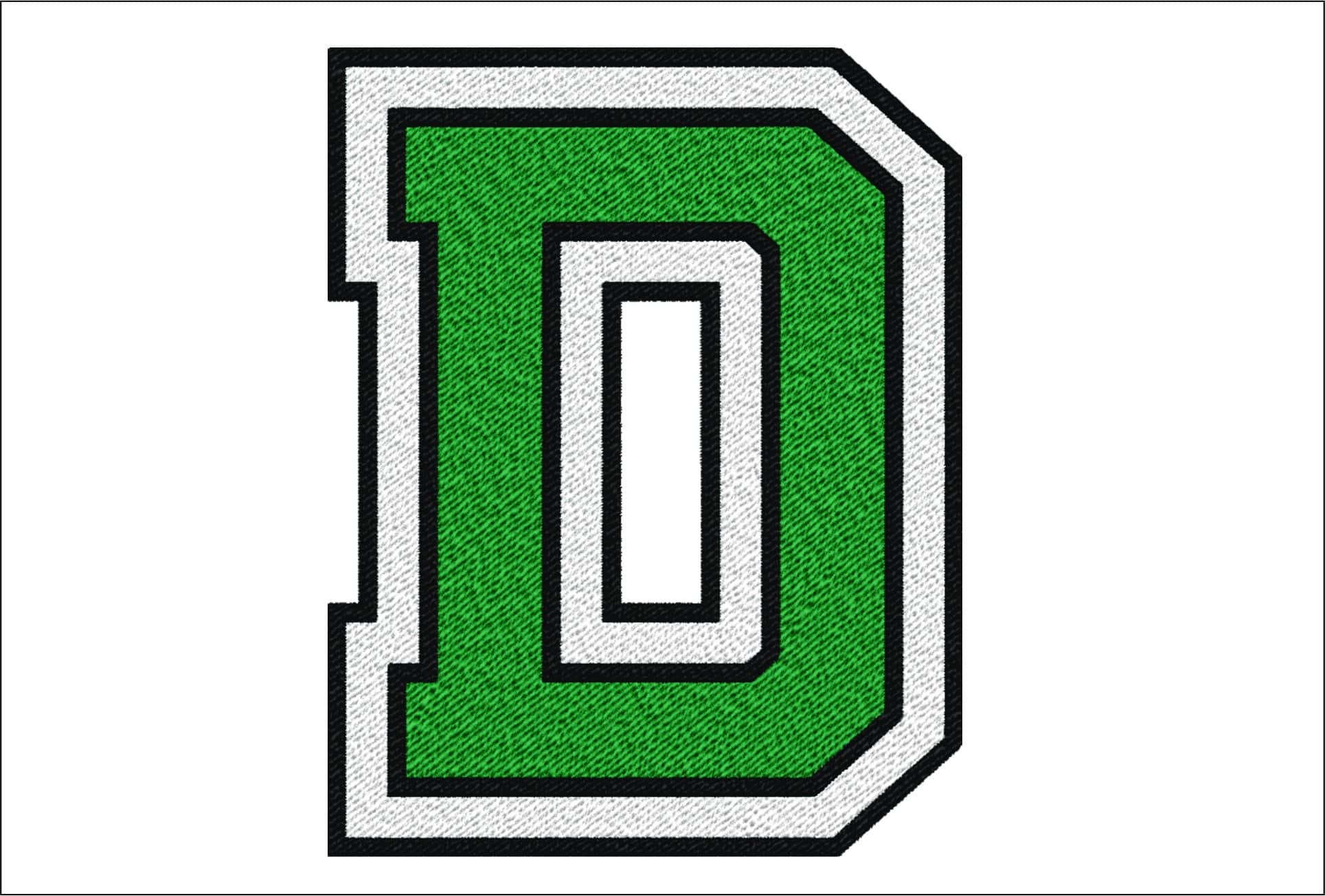 Dartmouth Big Green embroidery design - Dartford College embroidery machine pattern embroidery file - instant download in frame