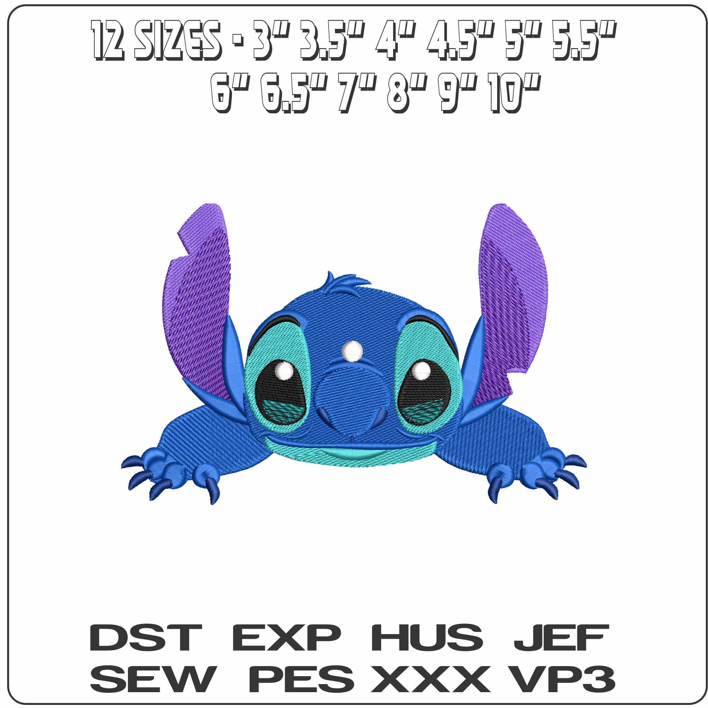 Stitch on Belly  - Elegant embroidery design file - instant download — view 2