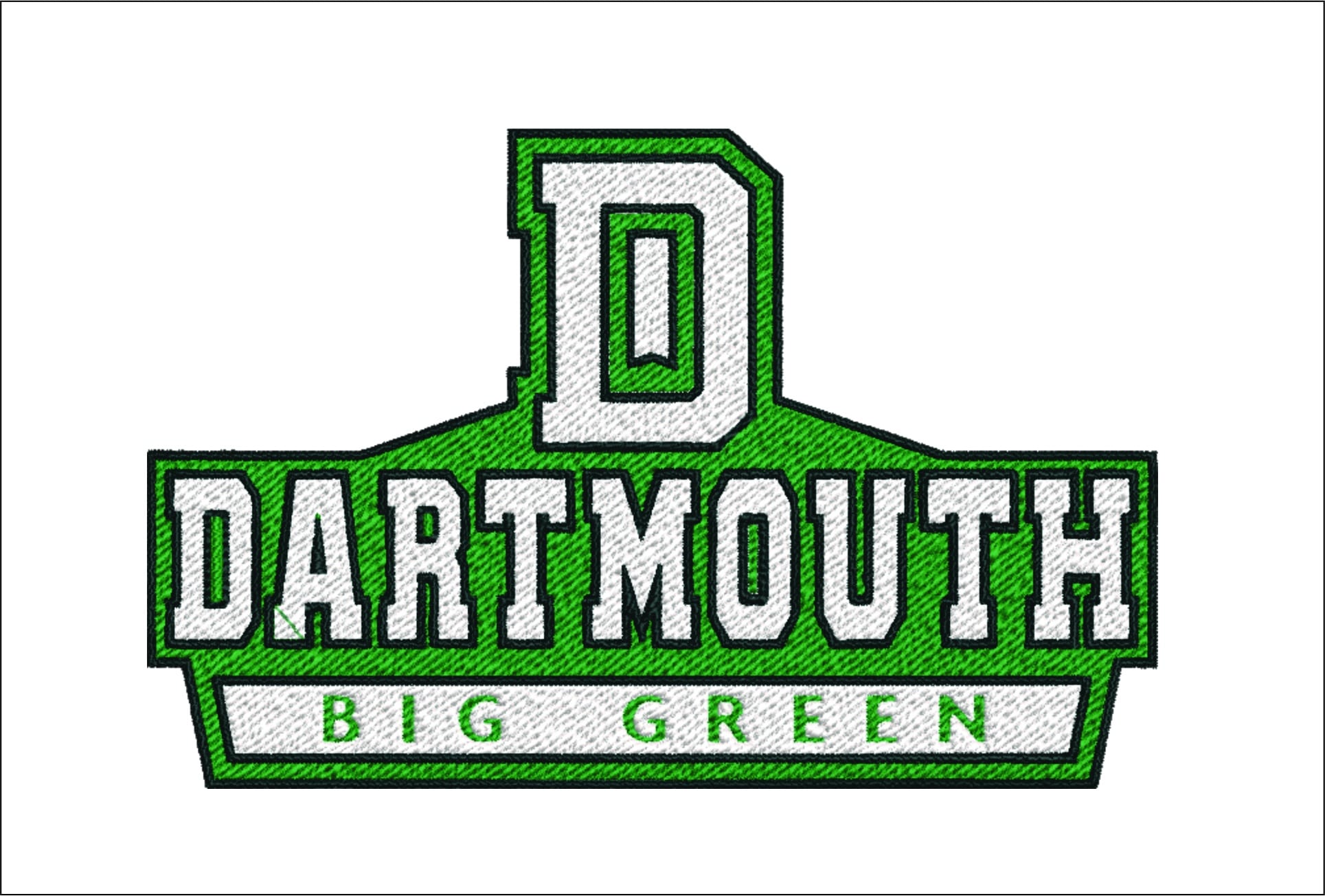 Dartmouth Big Green embroidery design - Dartford College embroidery machine pattern embroidery file - instant download in frame