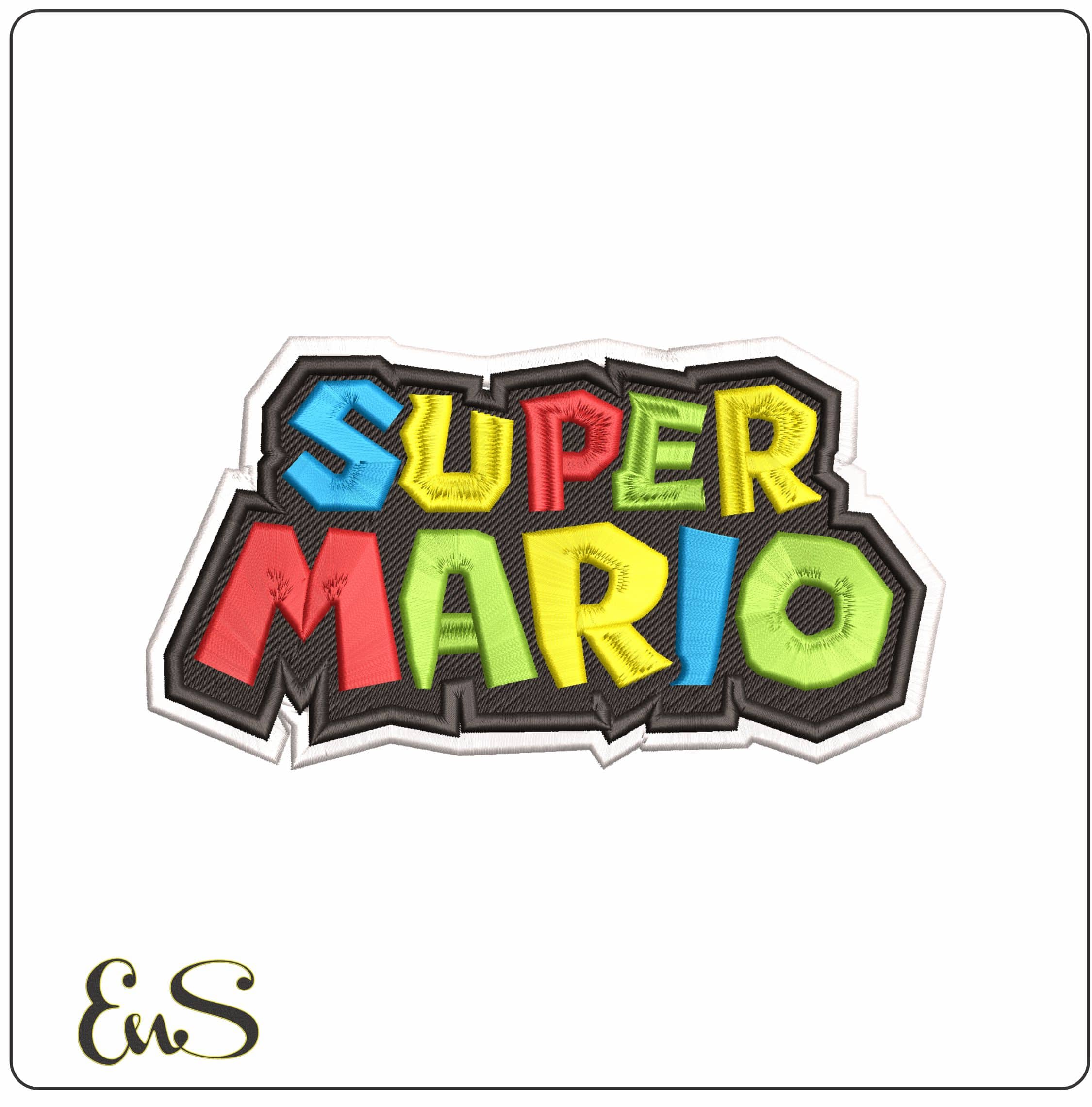 Super Mario Bros Name  - Elegant embroidery design file - instant download
