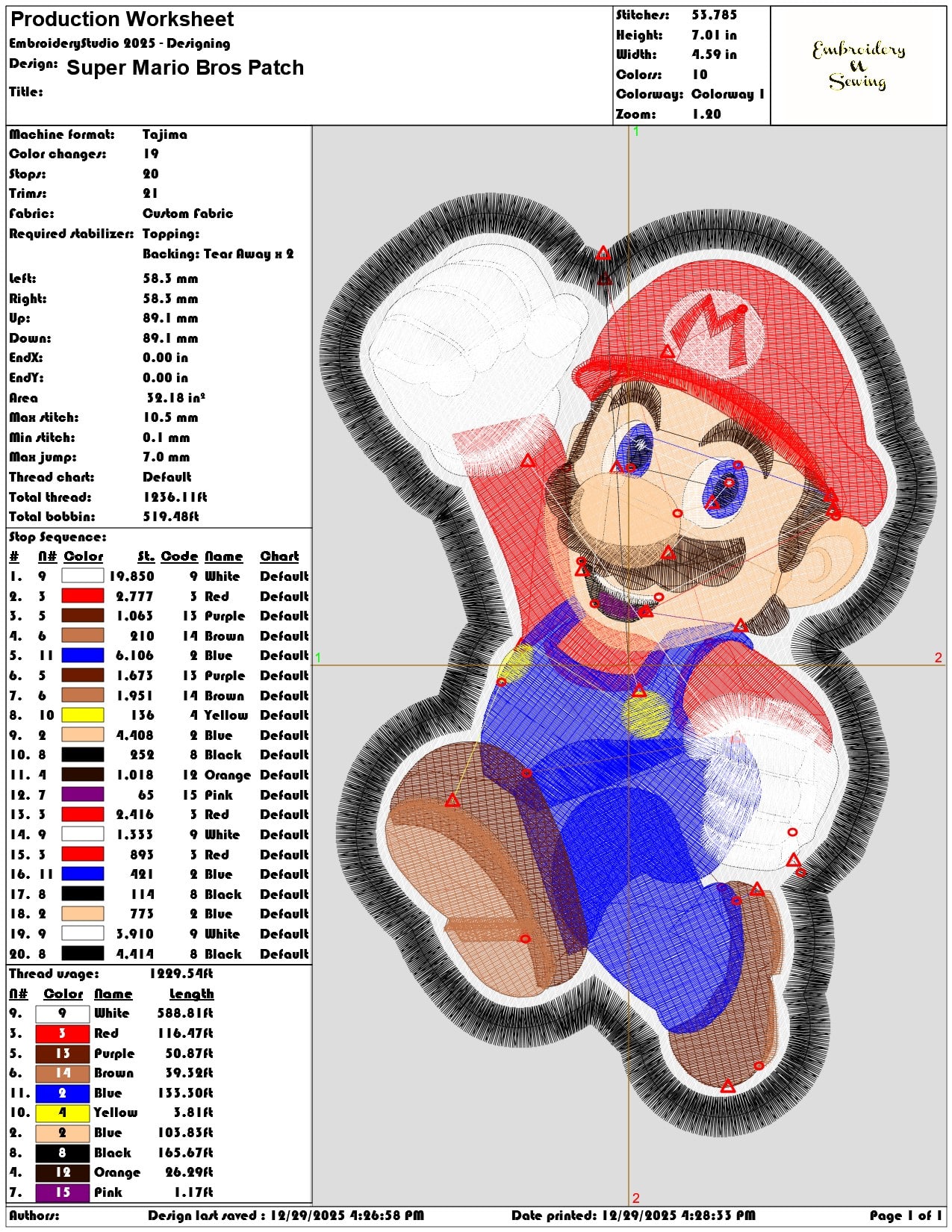Super Mario Bros Patch  - Elegant embroidery design file - instant download — view 3