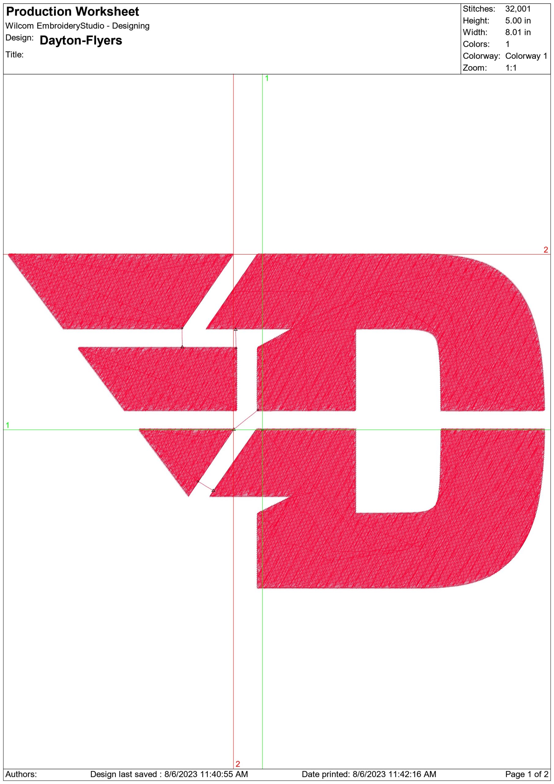 Dayton Flyers embroidery design - University of Dayton Logo embroidery machine pattern embroidery file - instant download — view 2