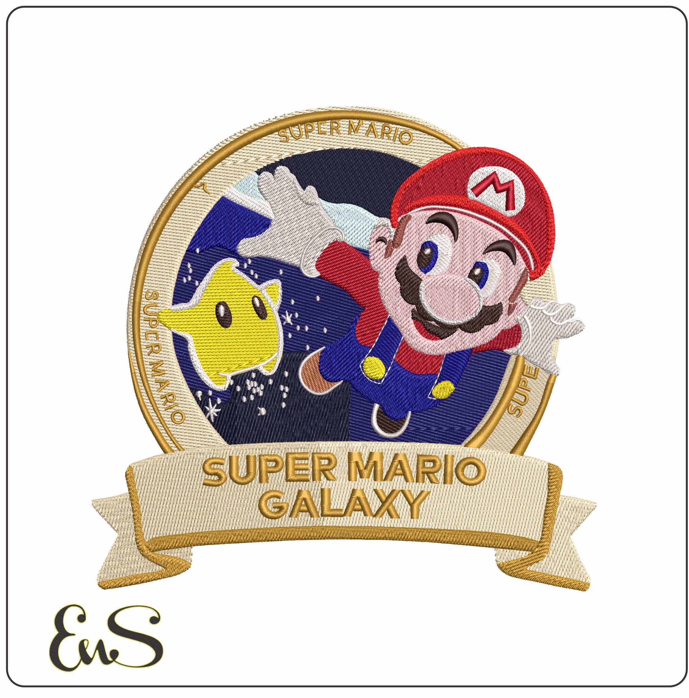 Super Mario Galaxy Mario Flying  - Elegant embroidery design file - instant download