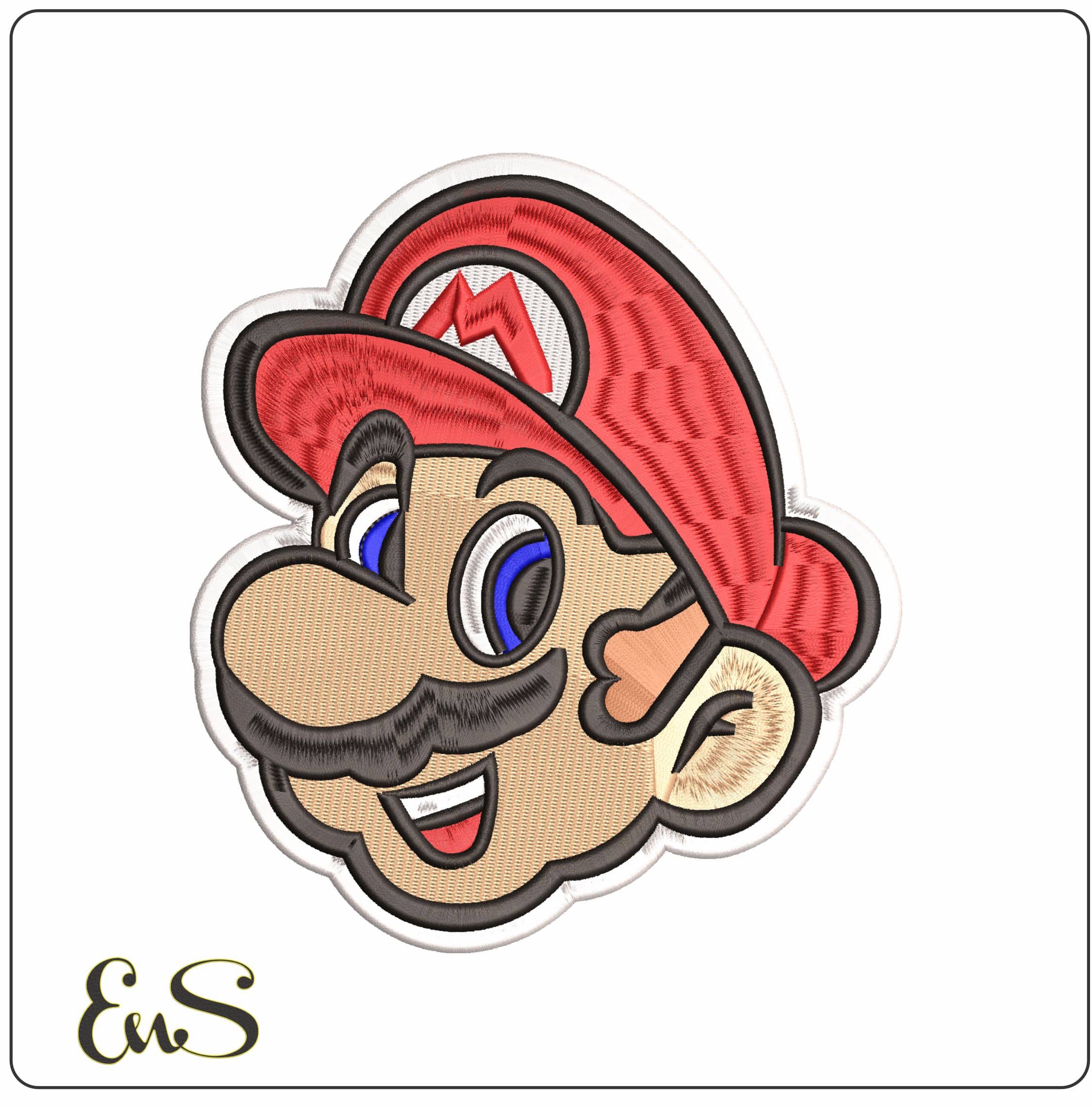 Super Mario Head Bros  - Elegant embroidery design file - instant download