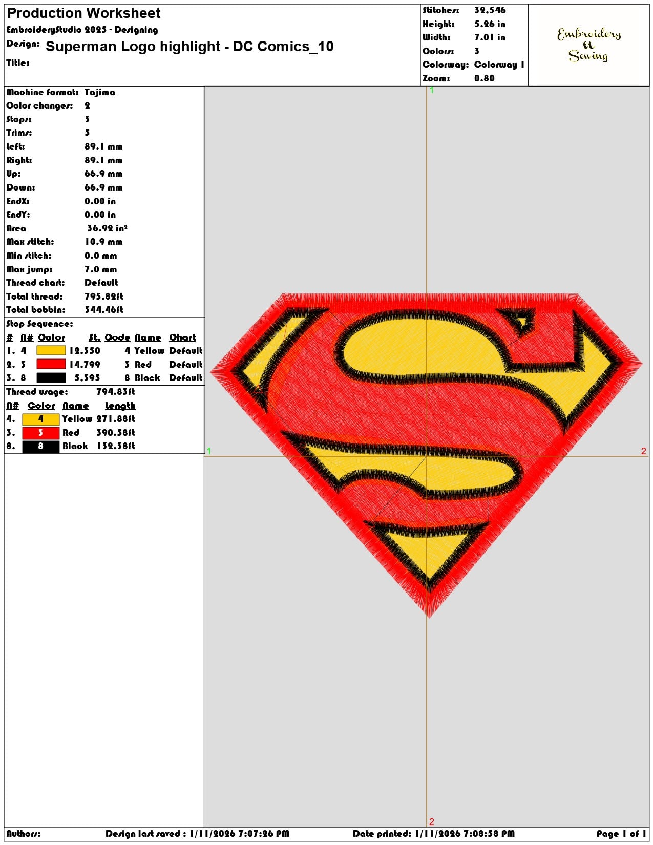 Superman Logo highlight DC Comics  - Elegant embroidery design file - instant download — view 3