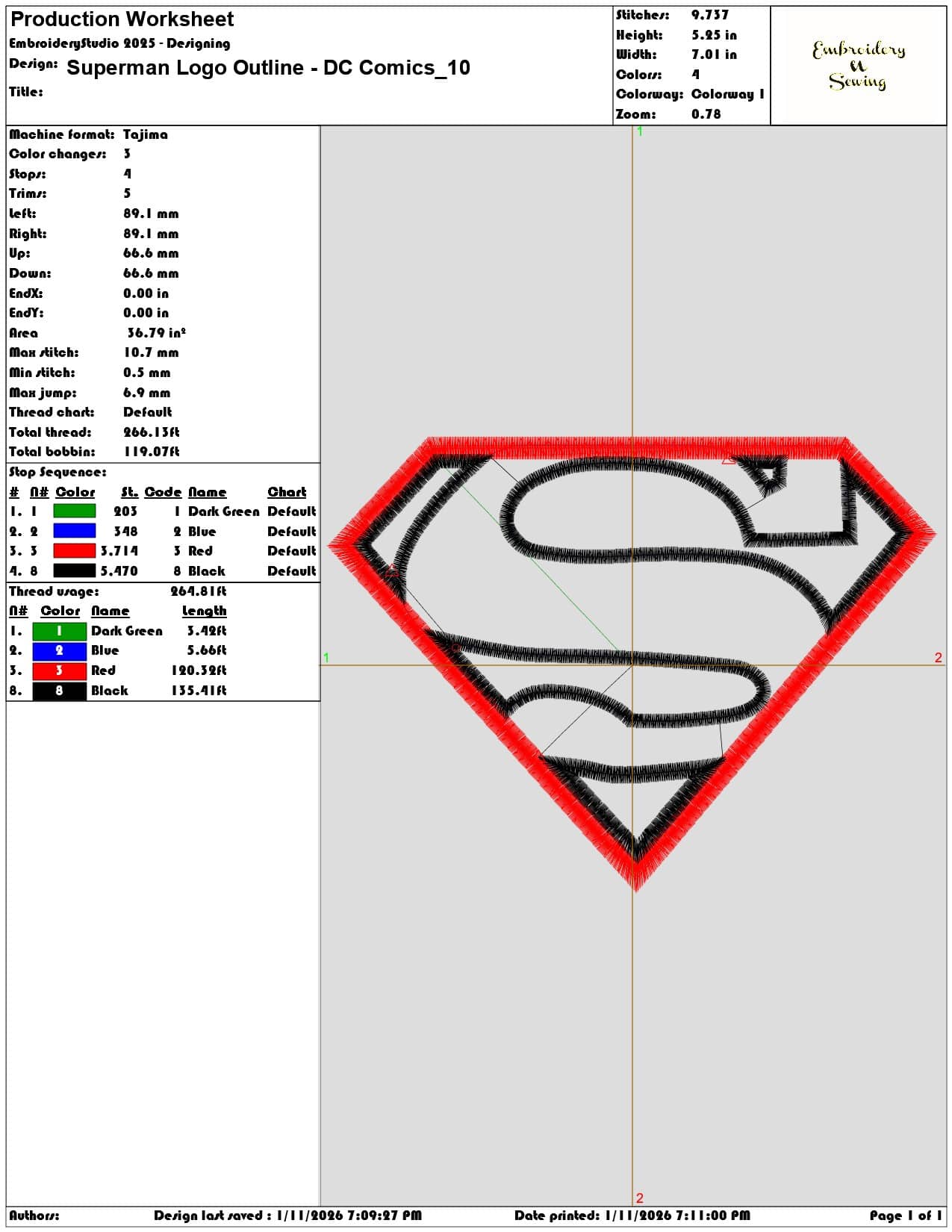 Superman Logo Outline DC Comics  - Elegant embroidery design file - instant download — view 3