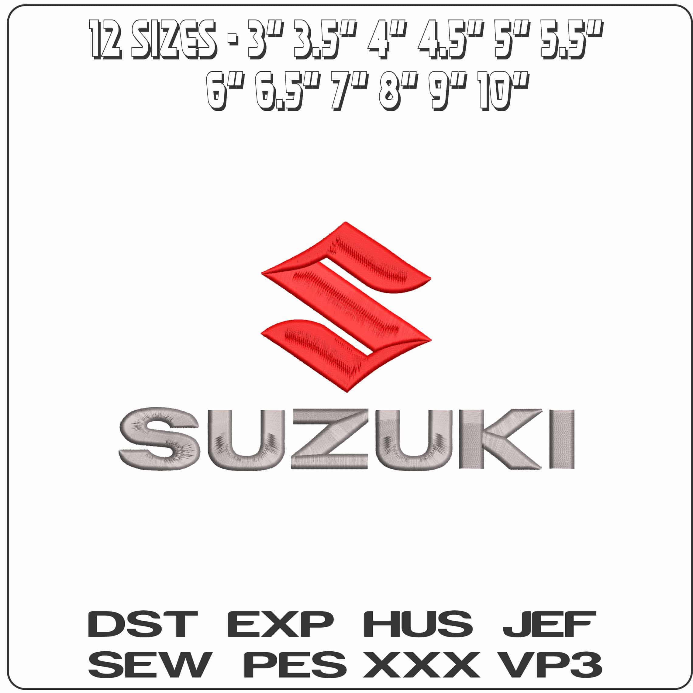 Suzuki  - Elegant embroidery design file - instant download — view 2