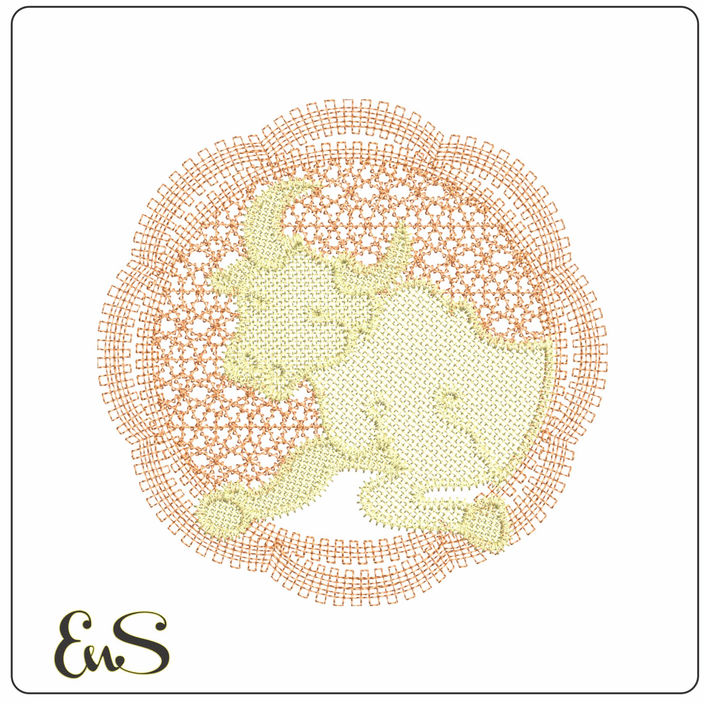 Taurus L  - Elegant embroidery design file - instant download