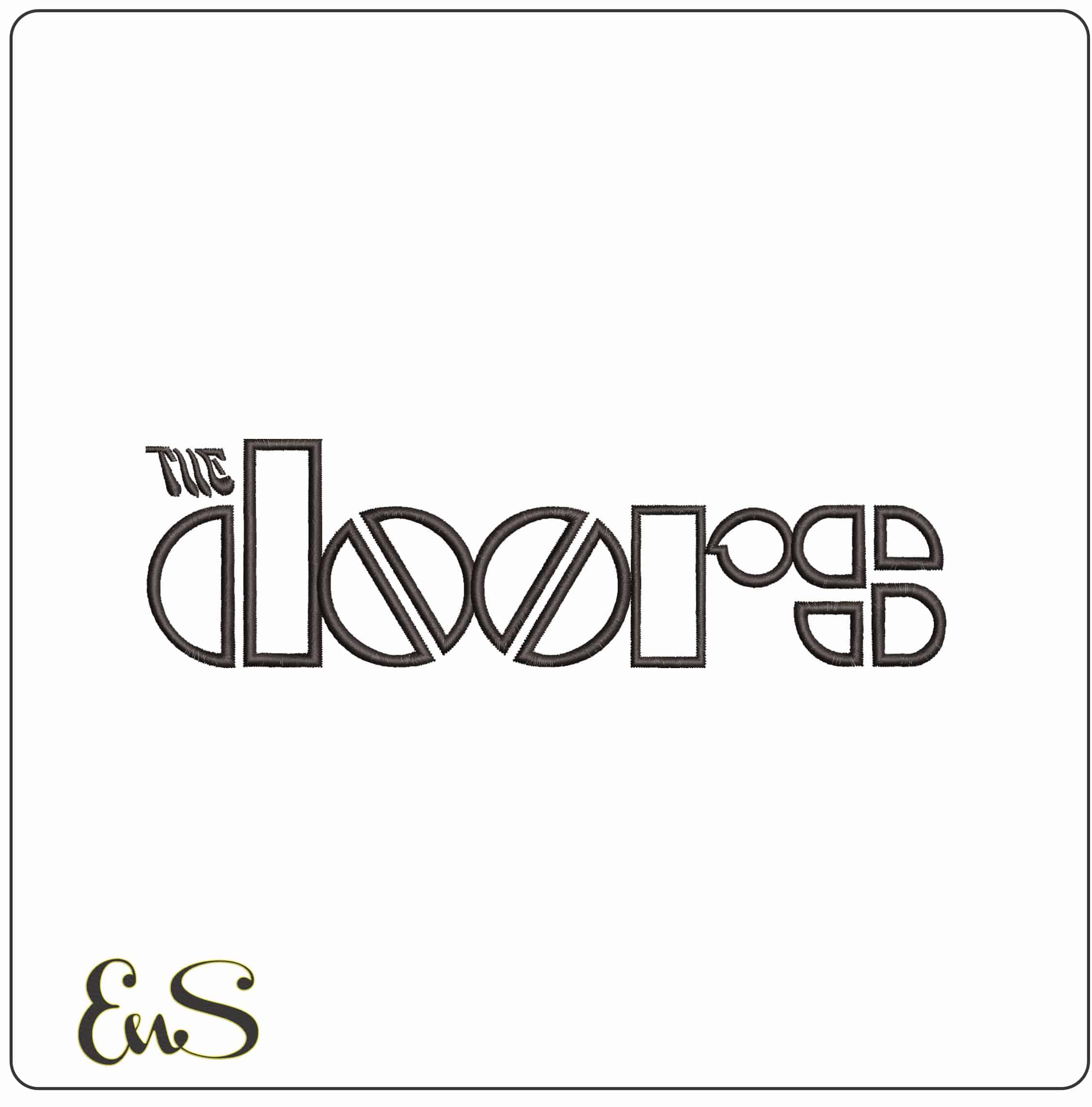 The Doors Band Music  - Elegant embroidery design file - instant download