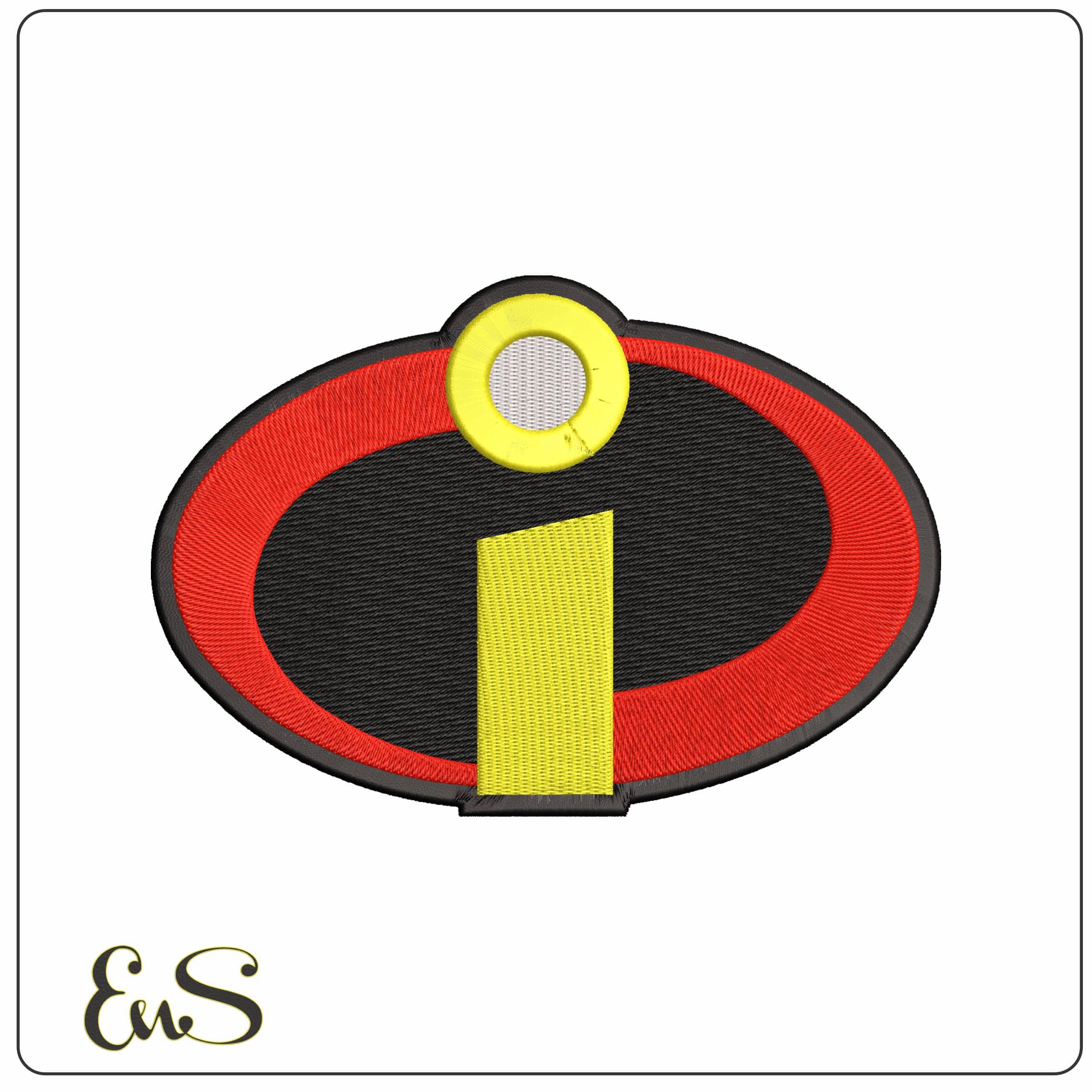 The Incredibles Logo  - Elegant embroidery design file - instant download