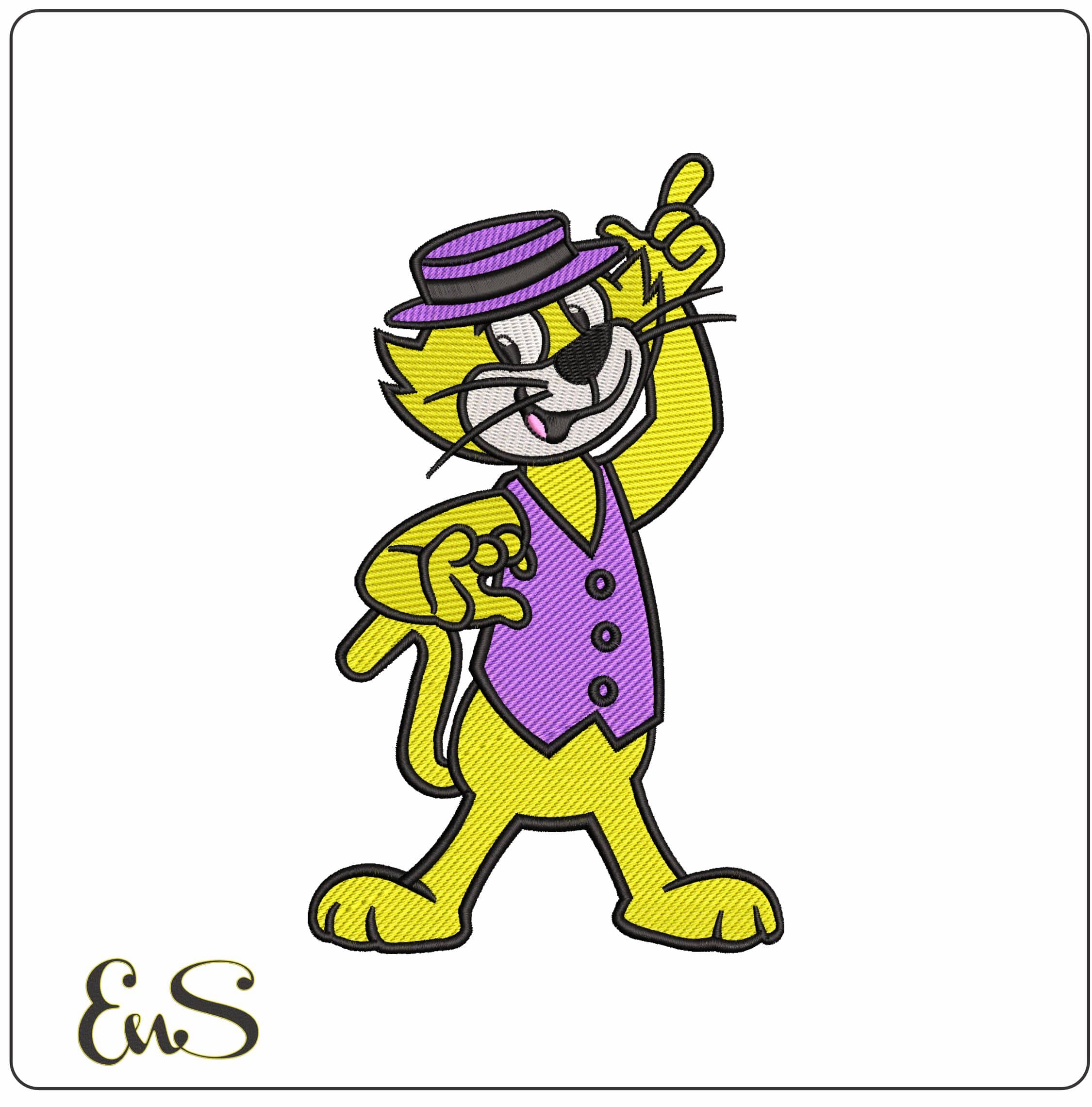 Top Cat Top Cat Cartoon  - Elegant embroidery design file - instant download