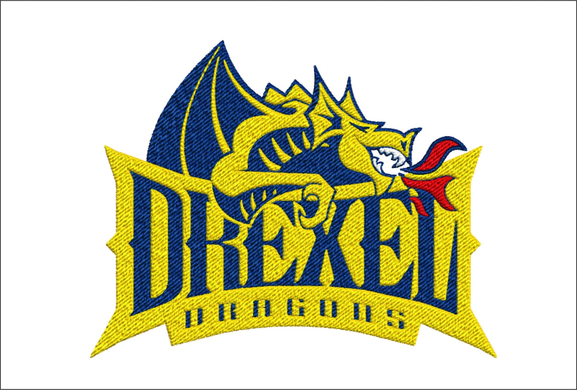 Drexel Dragons embroidery design - Drexel University, Philadelphia Logo embroidery machine pattern embroidery file - instant download