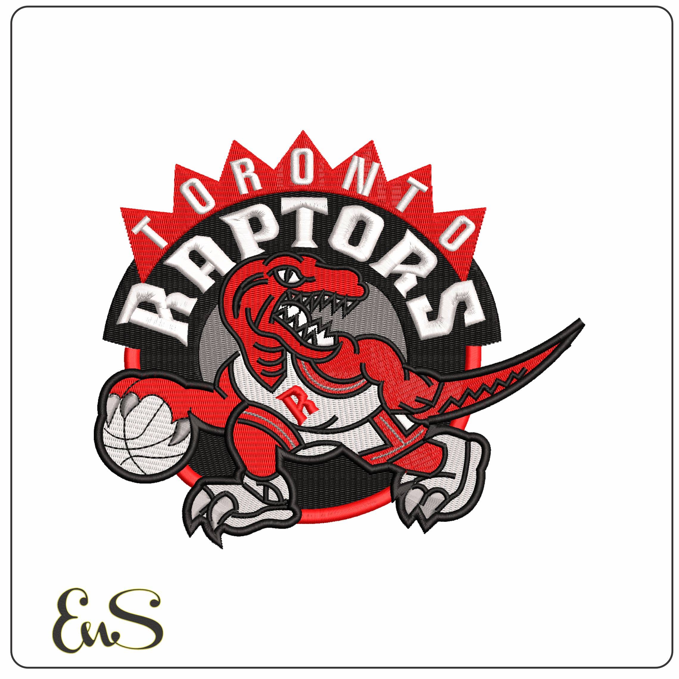 Toronto Raptor  - Elegant embroidery design file - instant download