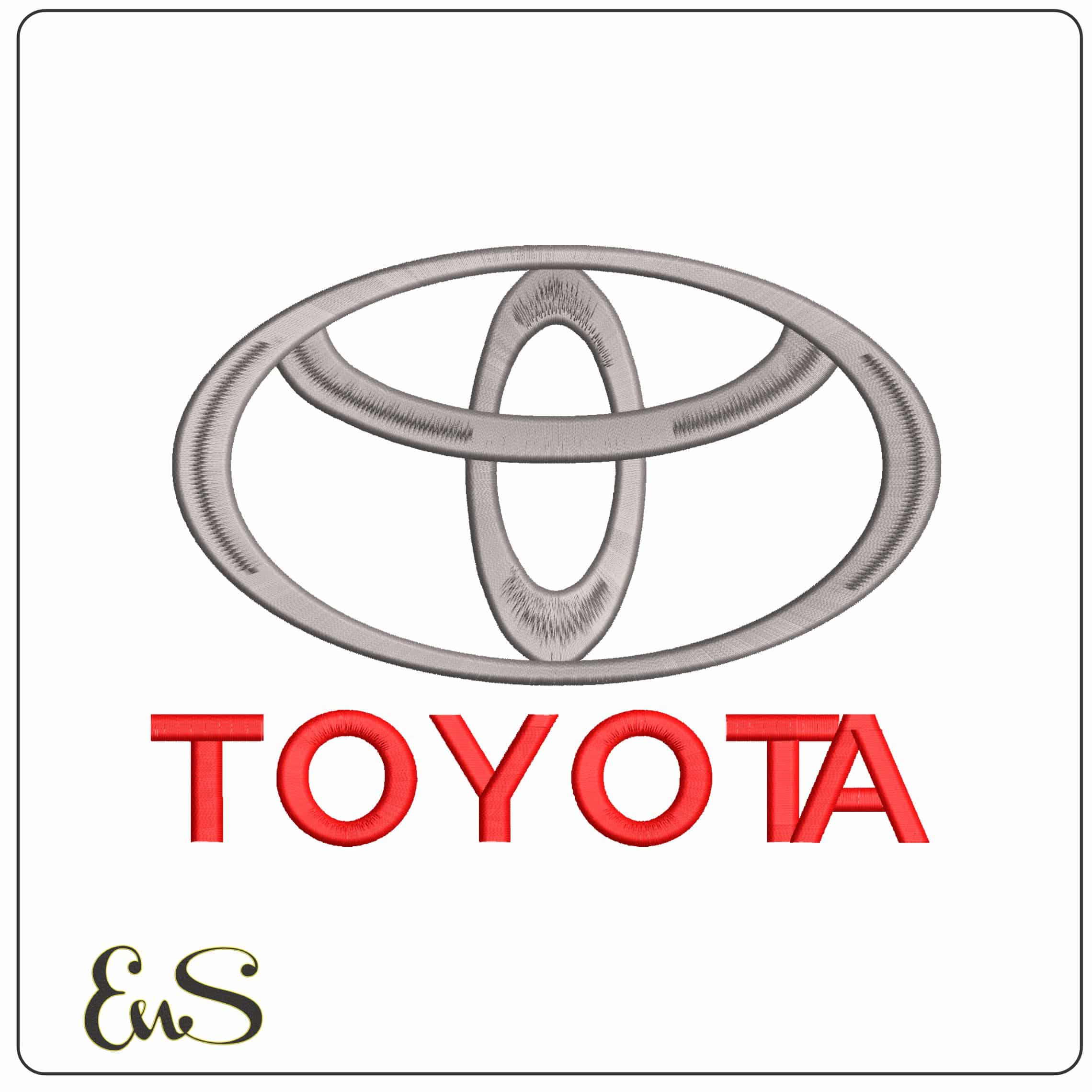 Toyota  - Elegant embroidery design file - instant download