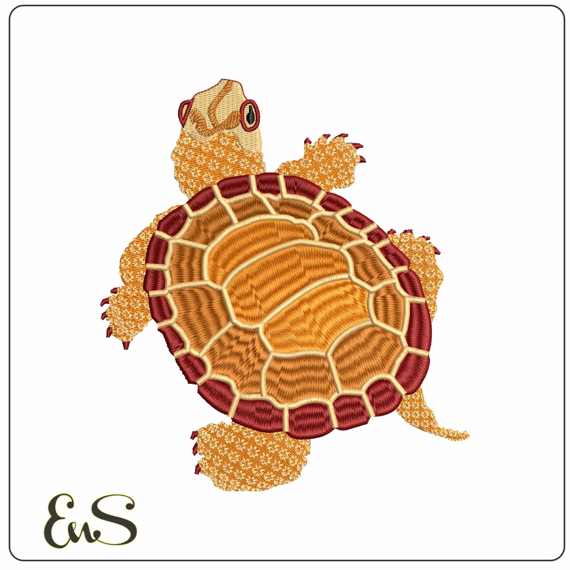 Turtle  - Elegant embroidery design file - instant download