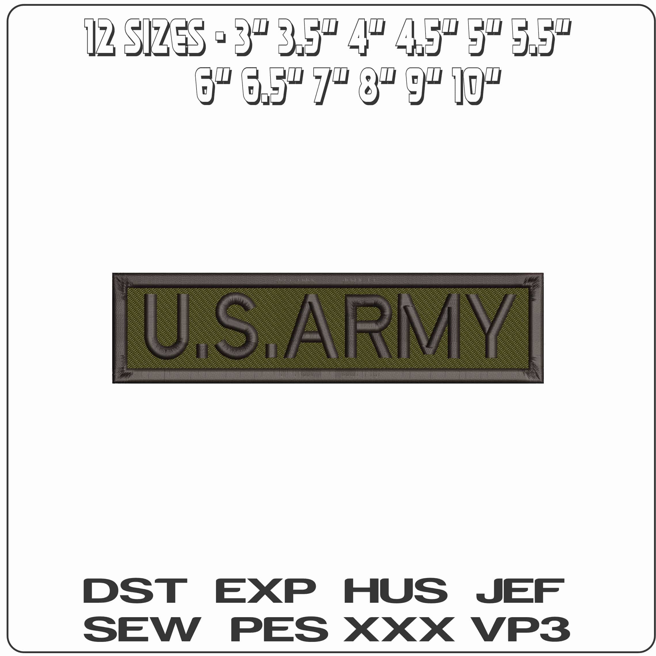 US Army Badge   - Elegant embroidery design file - instant download — view 2