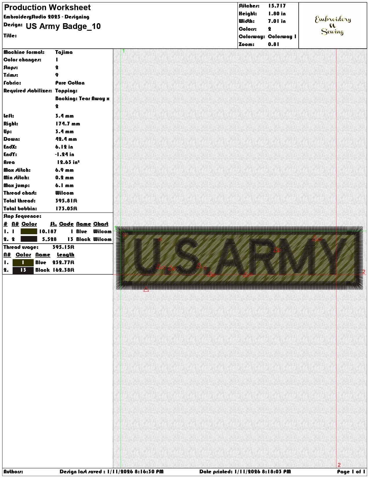US Army Badge   - Elegant embroidery design file - instant download — view 3