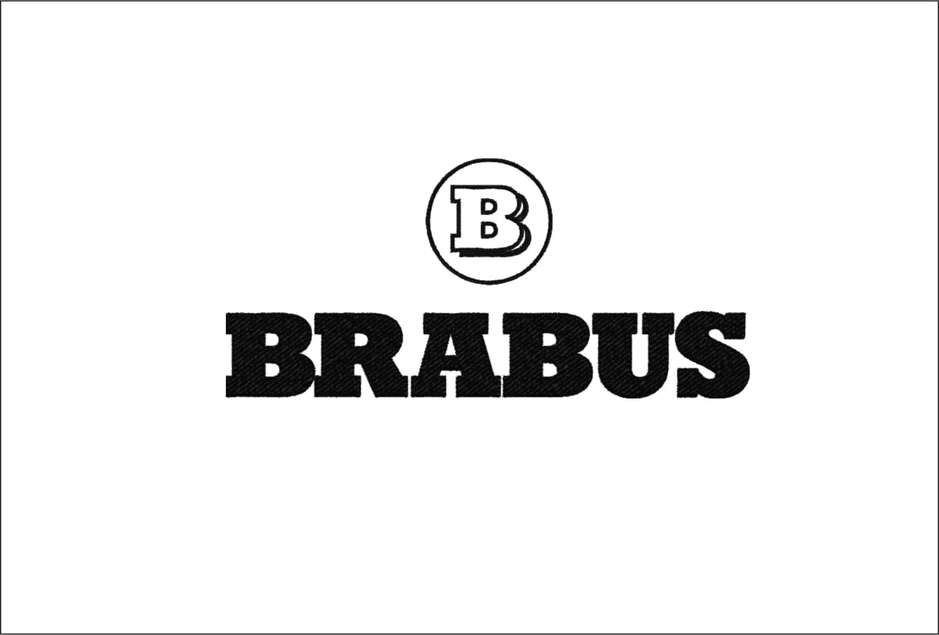 Brabus Mercedes pointed star Car Logo embroidery design - Merc machine pattern Car Auto Company embroidery file instant download in a frame