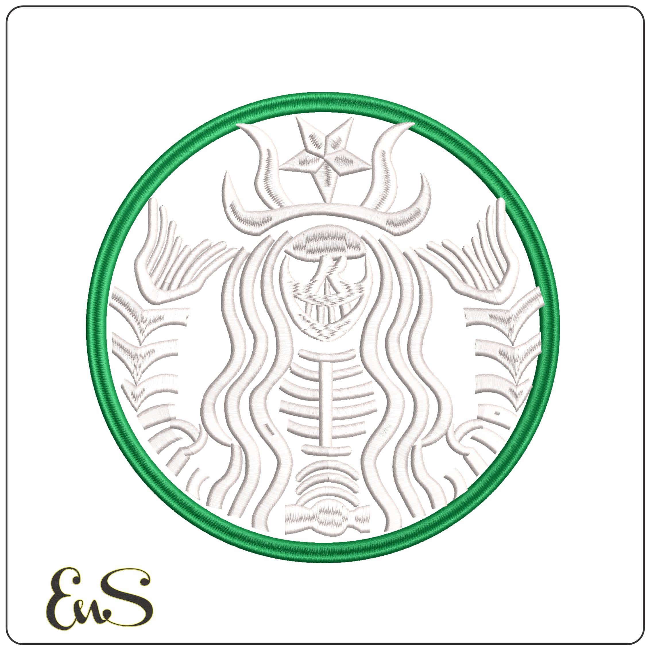 Witch Starbuck no Background - Elegant embroidery design file - instant download