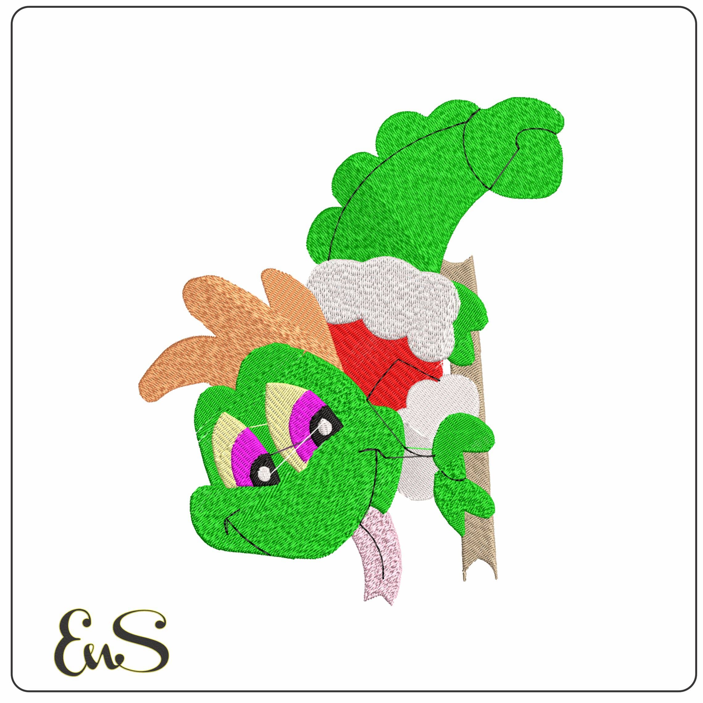 xmas reptile10  - Elegant embroidery design file - instant download