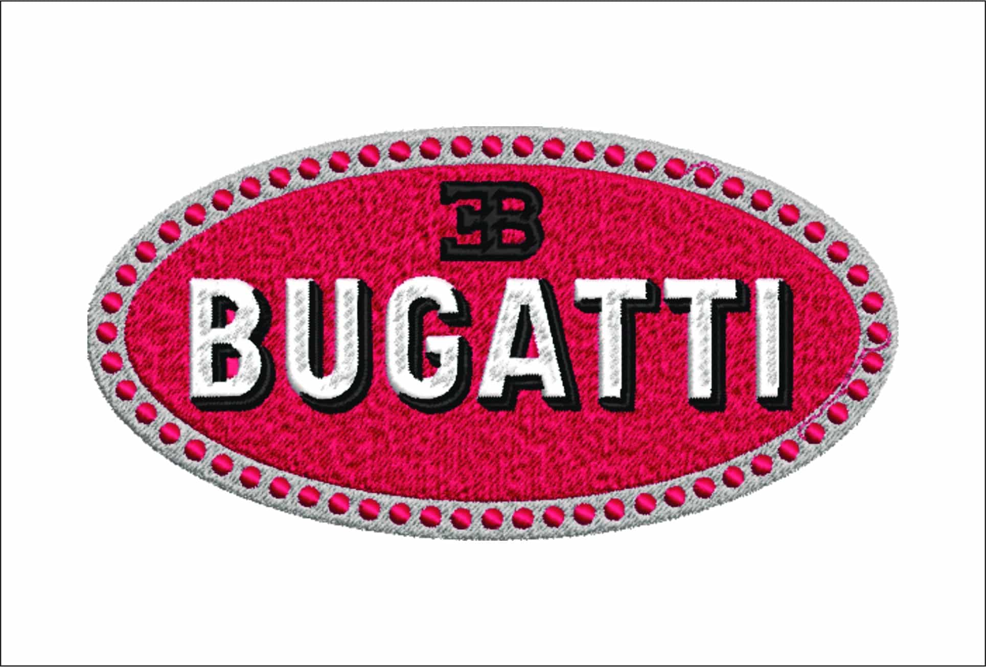 Bugatti Car Logo embroidery design - Veron design machine pattern Car Auto Company embroidery file instant download in a frame