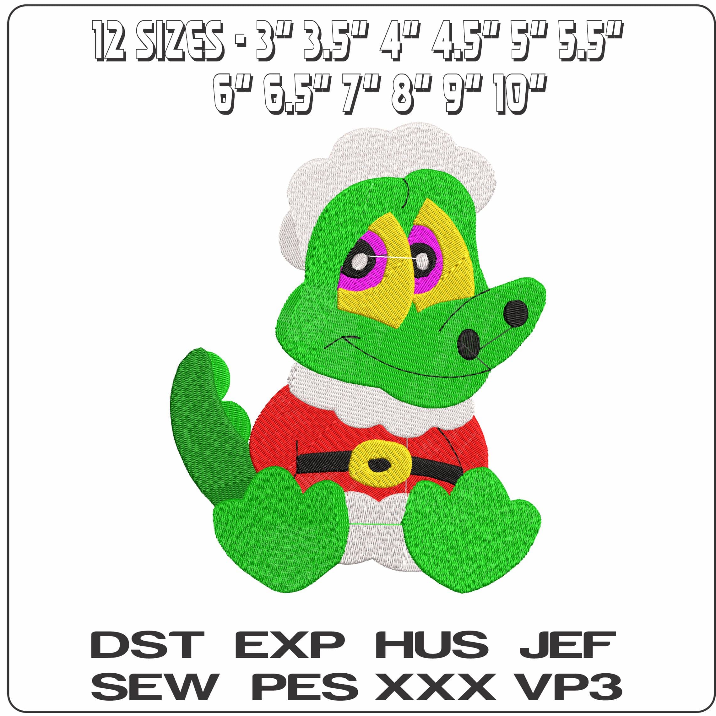 xmas reptile11  - Elegant embroidery design file - instant download — view 2
