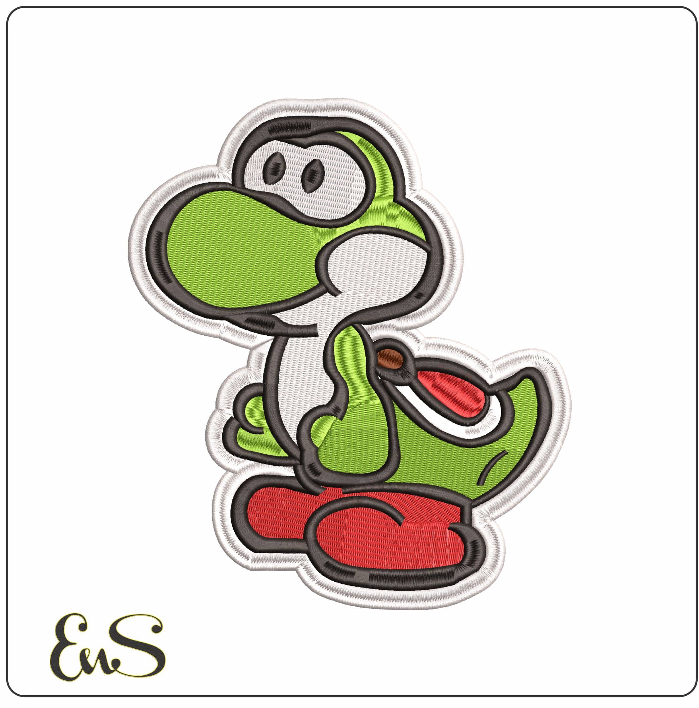 Yoshi Super Mario Bros  - Elegant embroidery design file - instant download