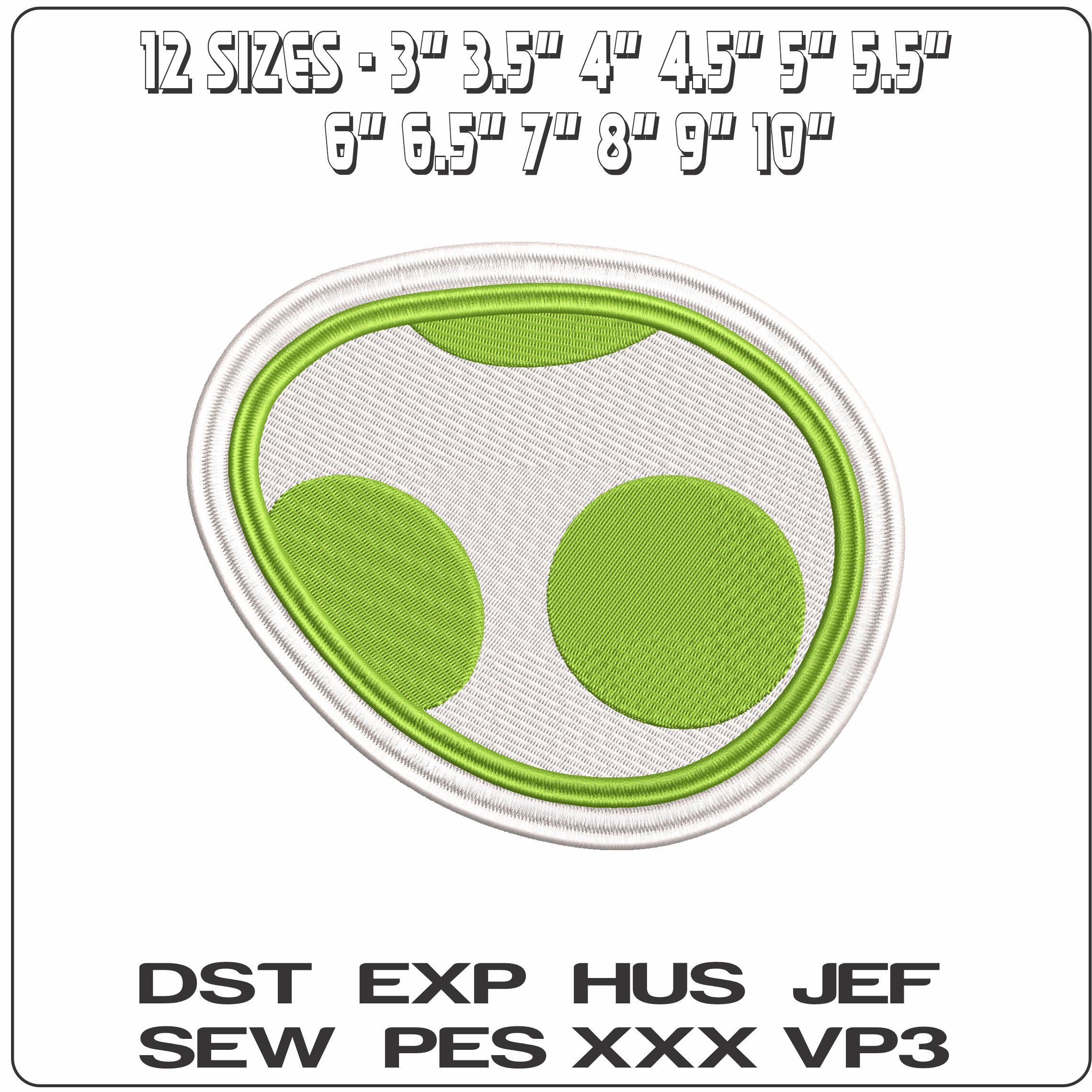 Yoshi Egg Super Mario Bros  - Elegant embroidery design file - instant download — view 2