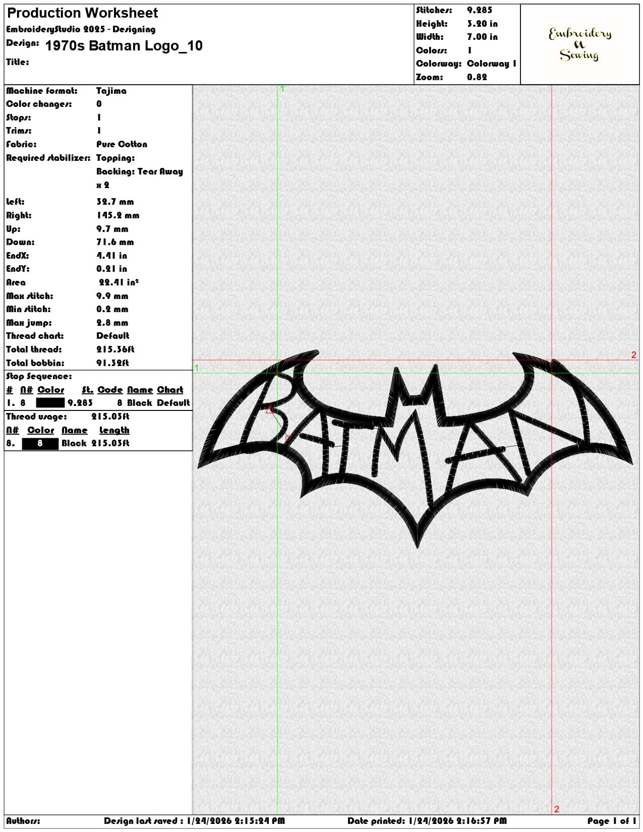 1970s Batman Logo  - Elegant embroidery design file - instant download — view 3