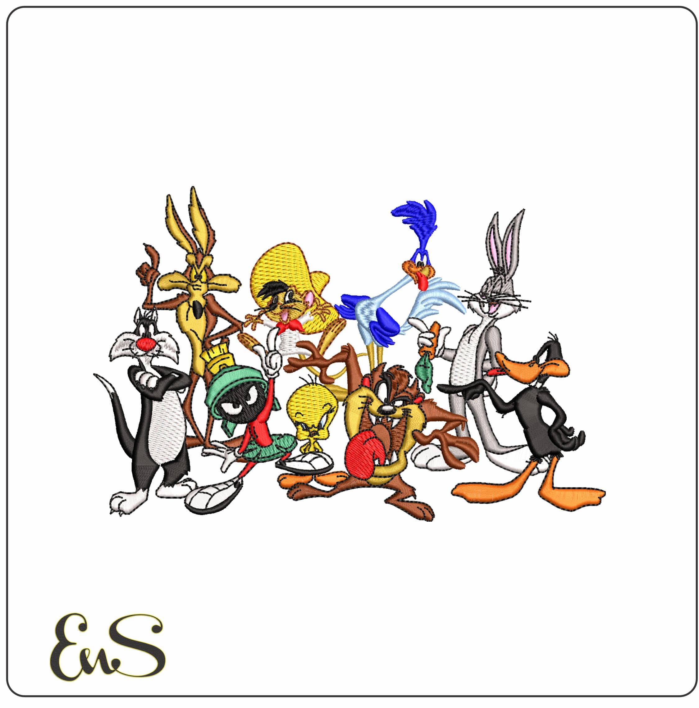 All Characters Looney Tunes  - Elegant embroidery design file - instant download