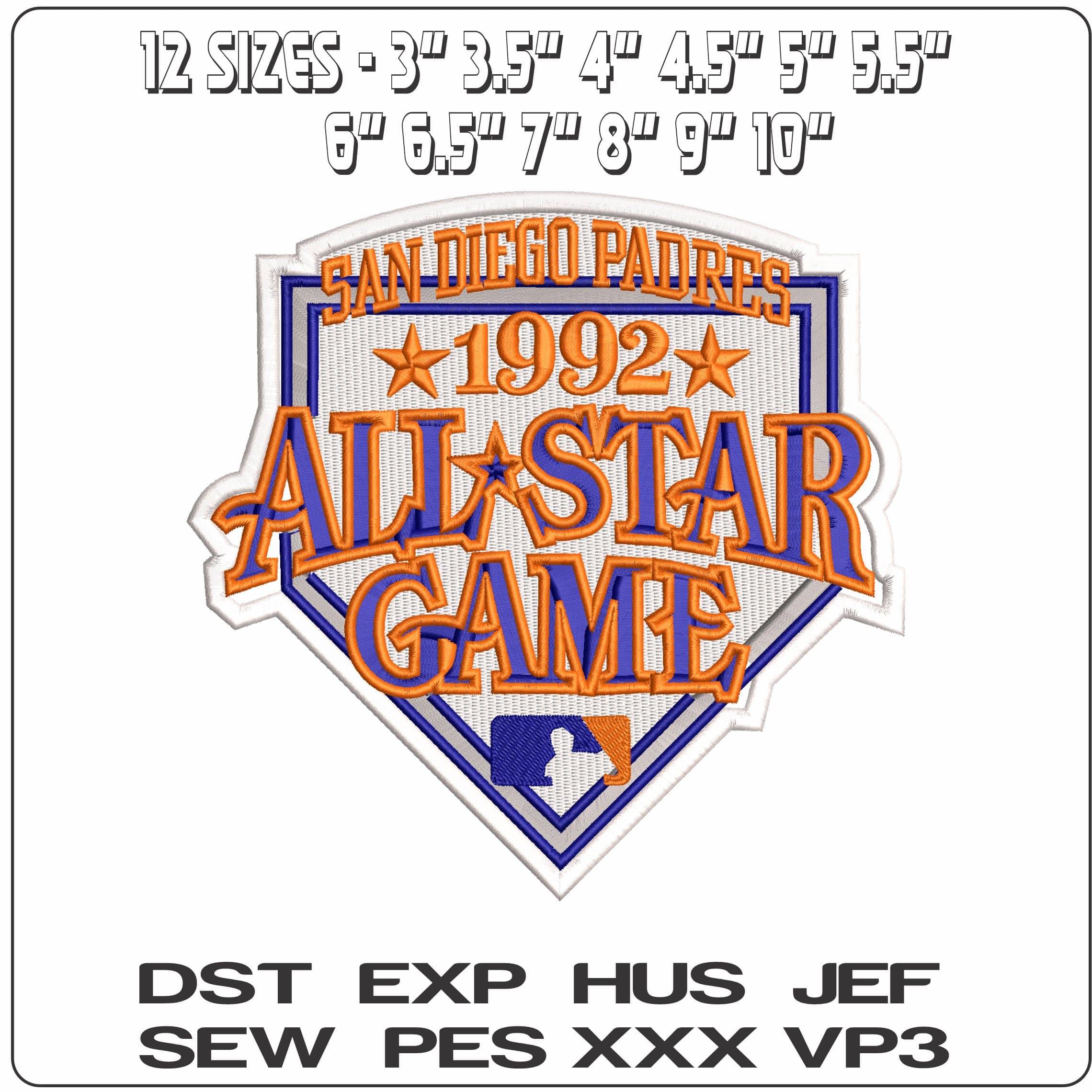 All Star 1992  - Elegant embroidery design file - instant download — view 2