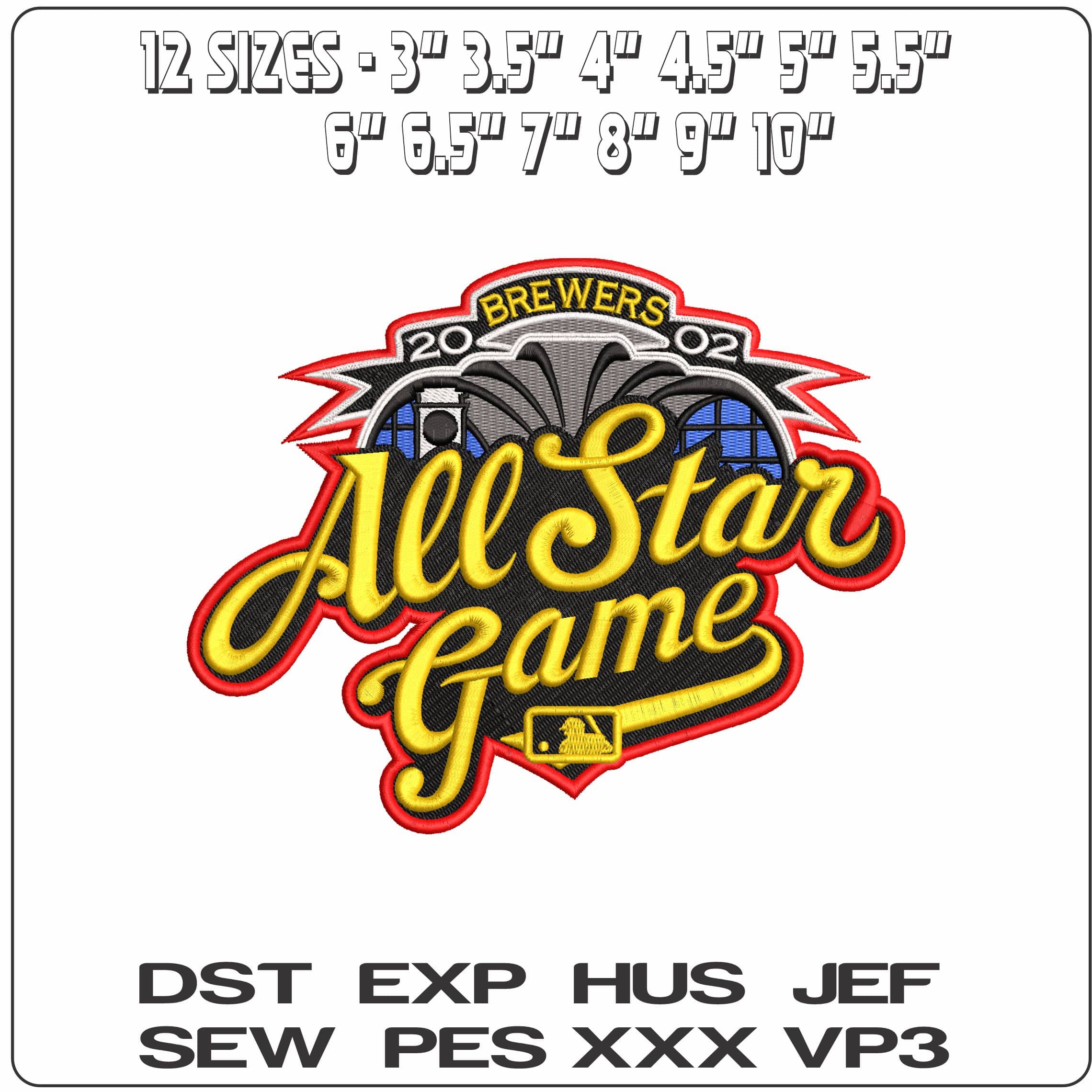 All Star 2002  - Elegant embroidery design file - instant download — view 2