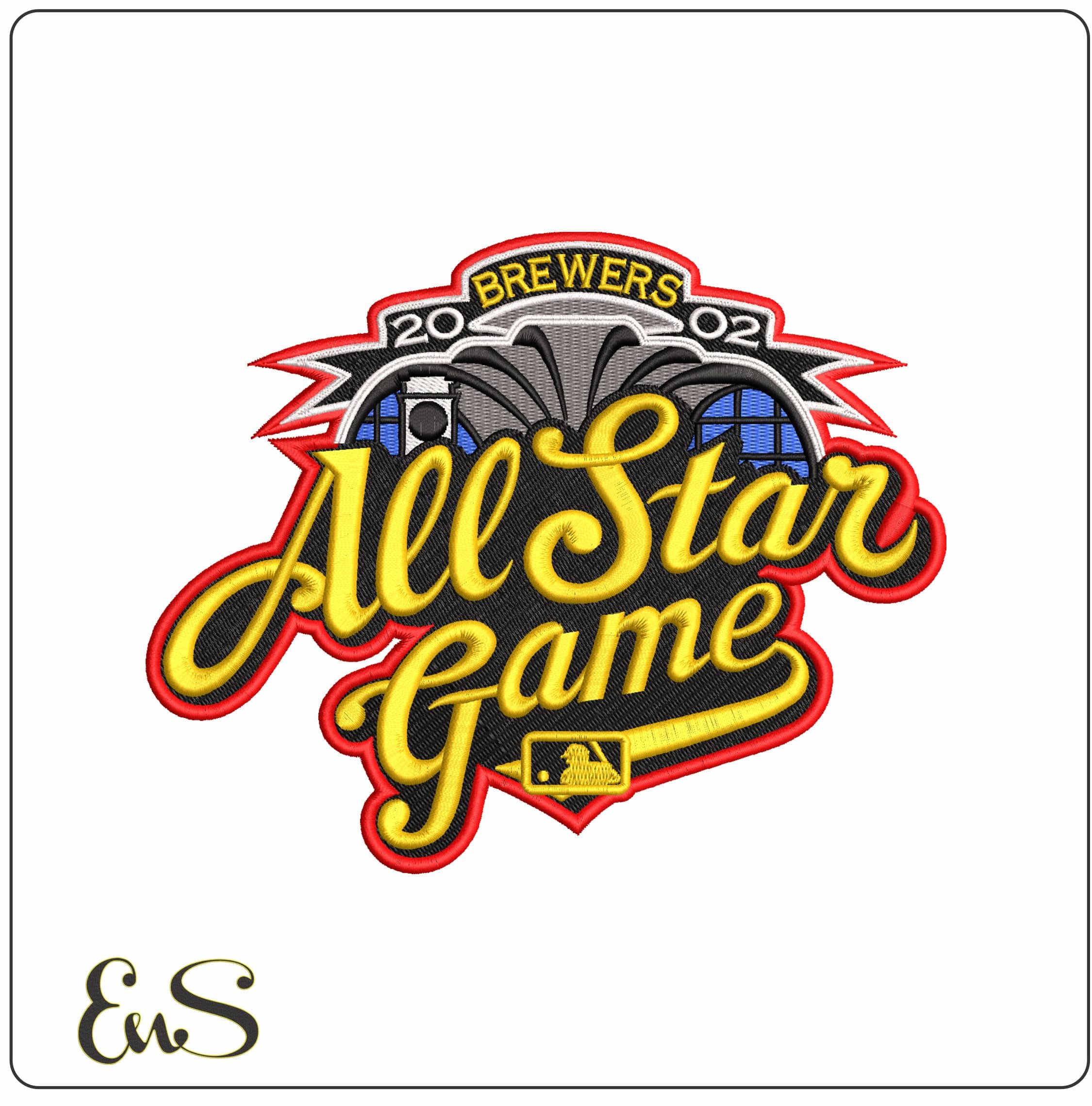 All Star 2002  - Elegant embroidery design file - instant download