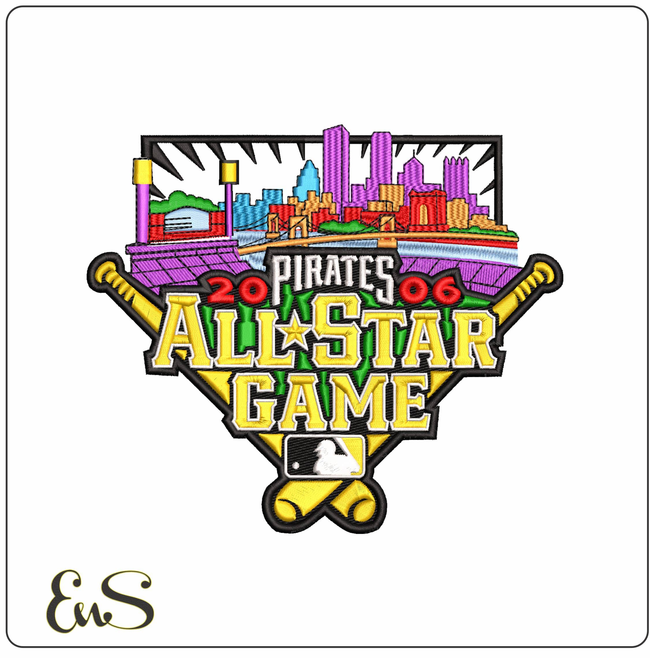 ALL STAR 2017 PIRATES (2)  - Elegant embroidery design file - instant download