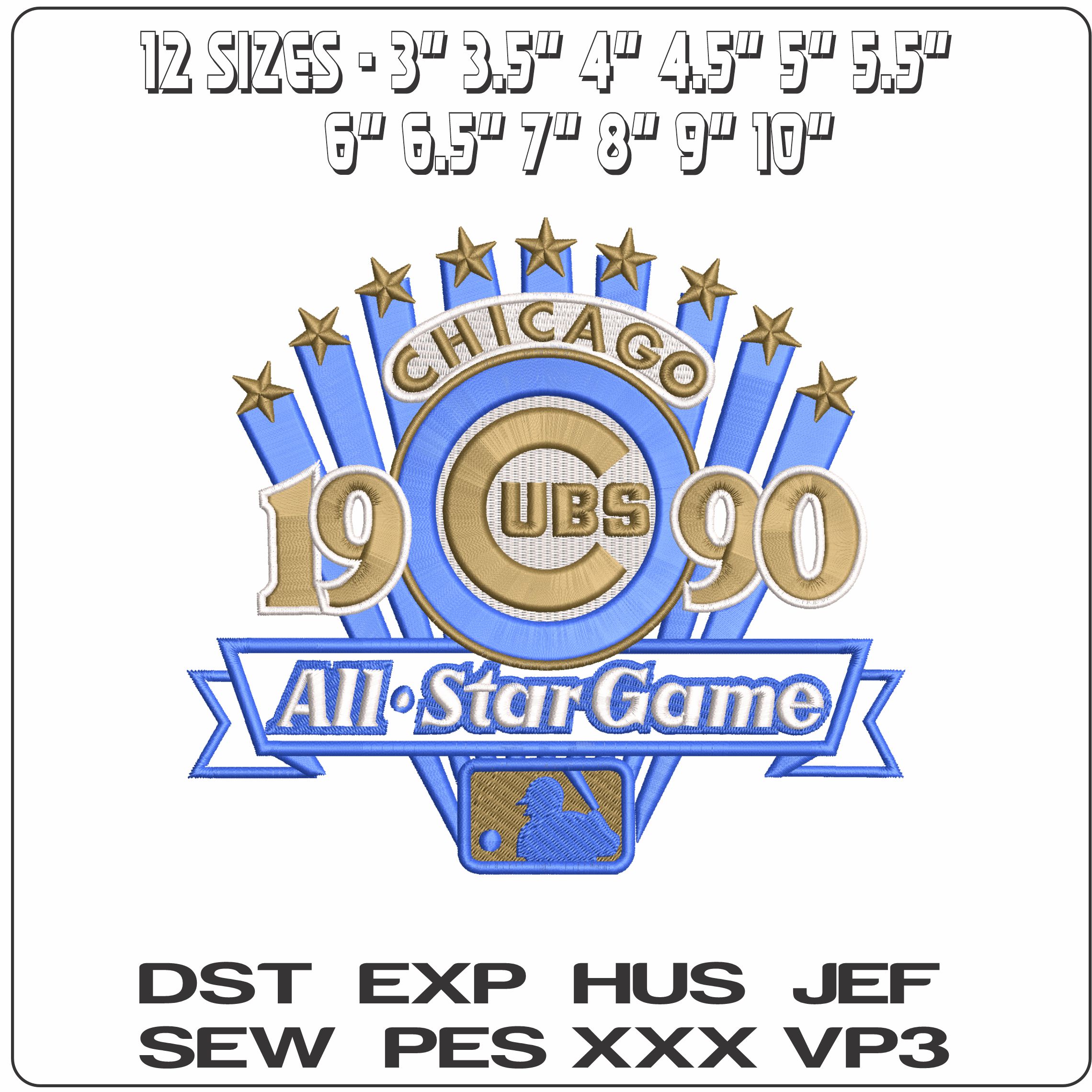 ALL STAR CUBS 199002   - Elegant embroidery design file - instant download — view 2