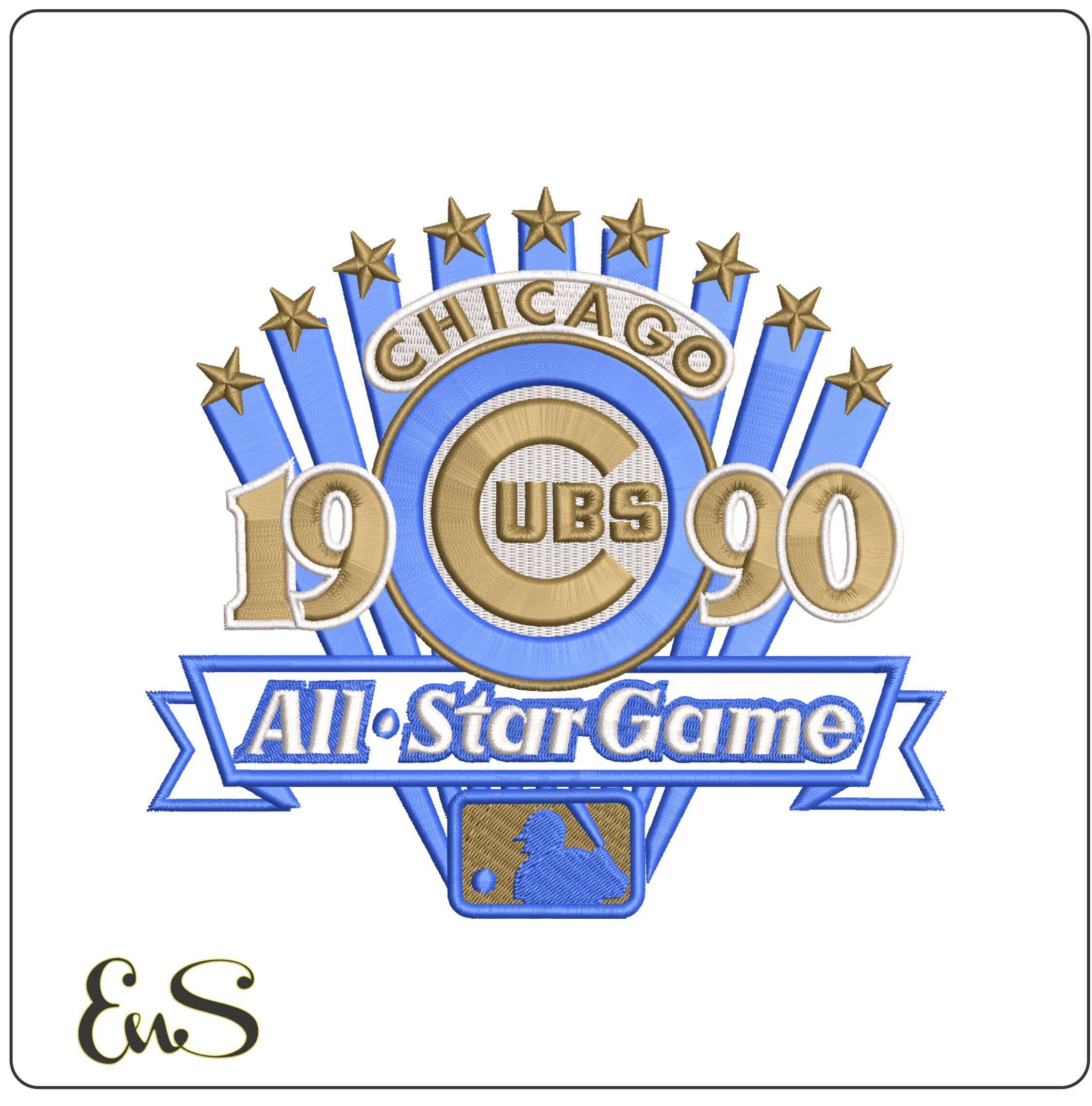 ALL STAR CUBS 199002   - Elegant embroidery design file - instant download