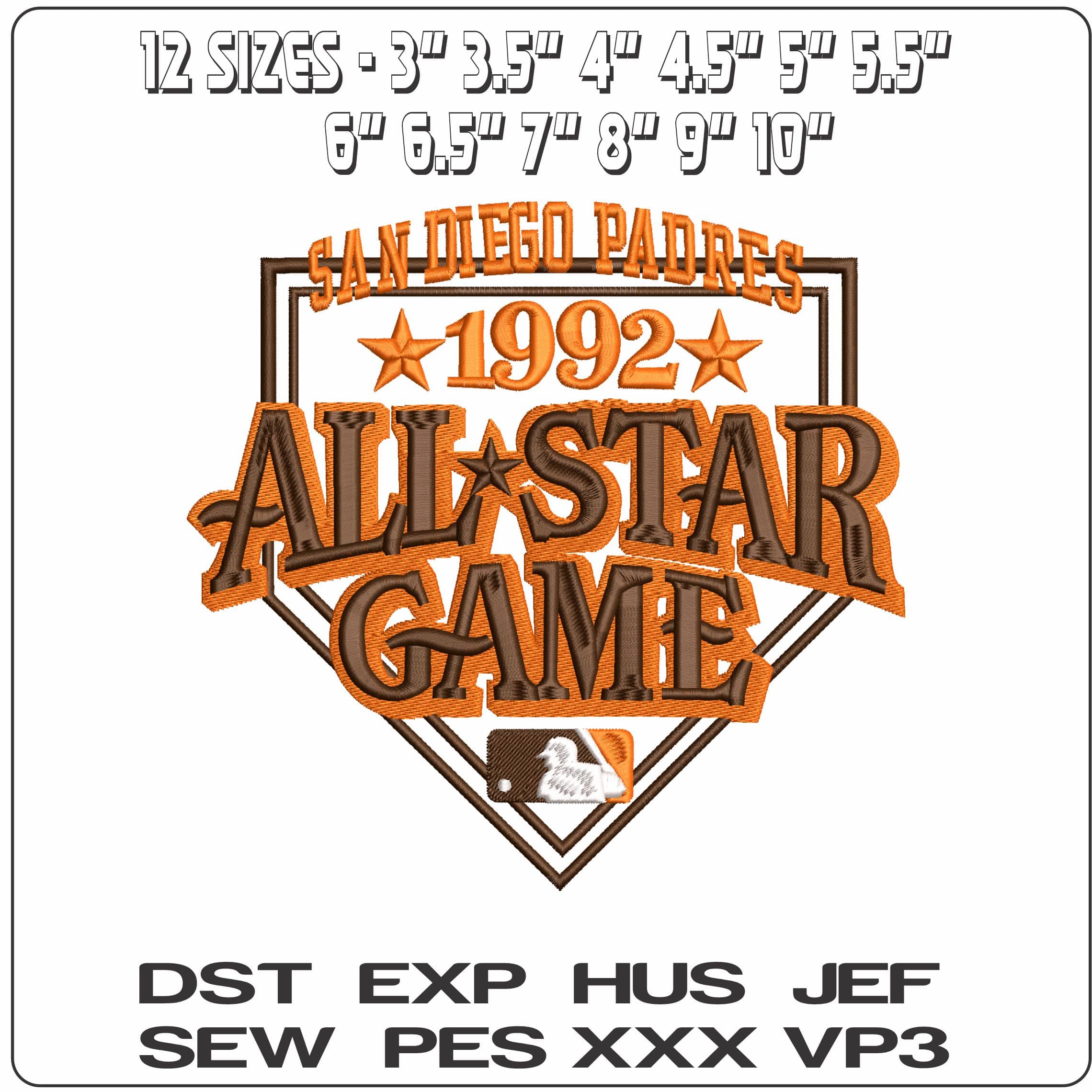 ALL STAR GAME PADRES   - Elegant embroidery design file - instant download — view 2
