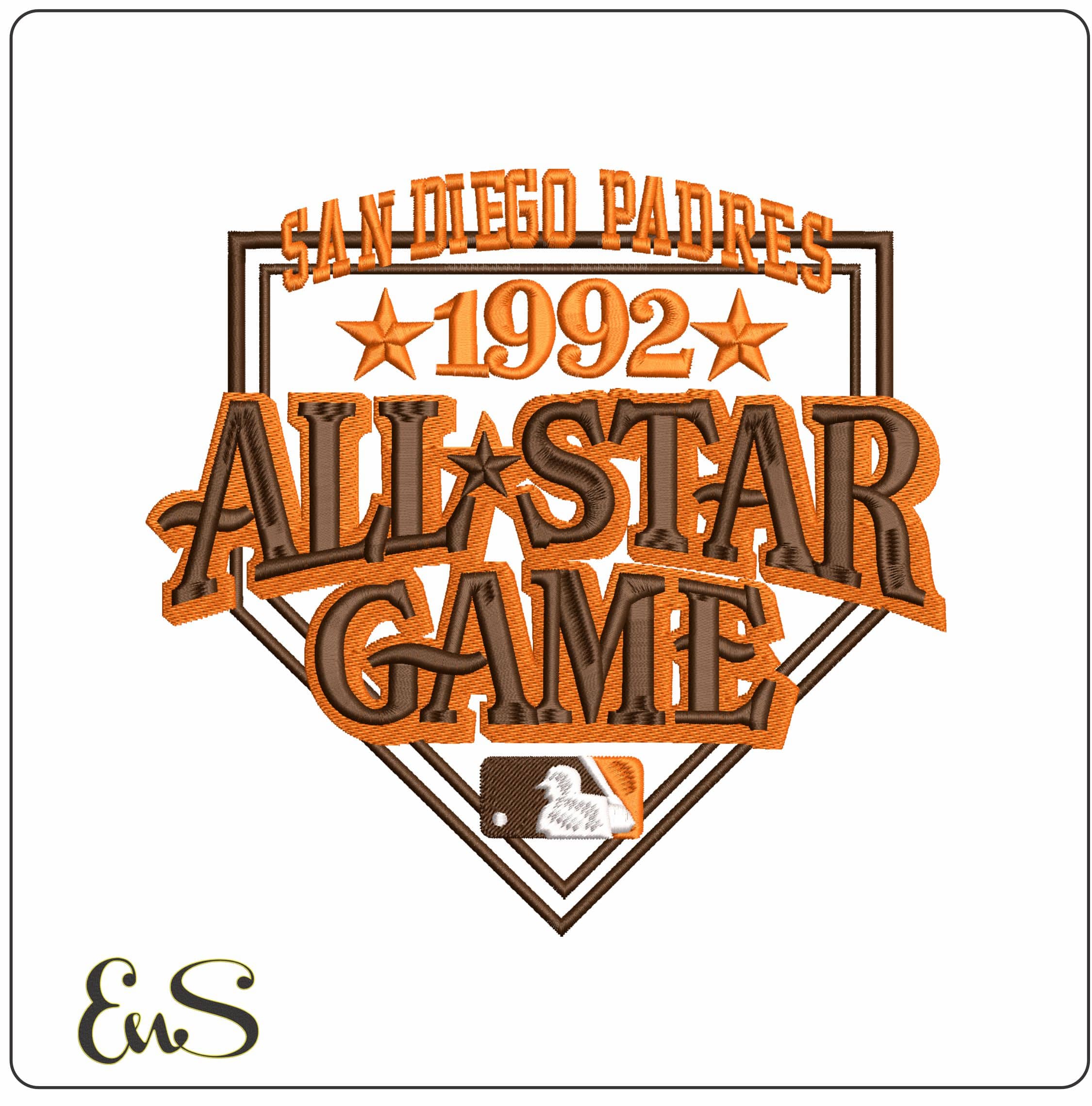 ALL STAR GAME PADRES   - Elegant embroidery design file - instant download