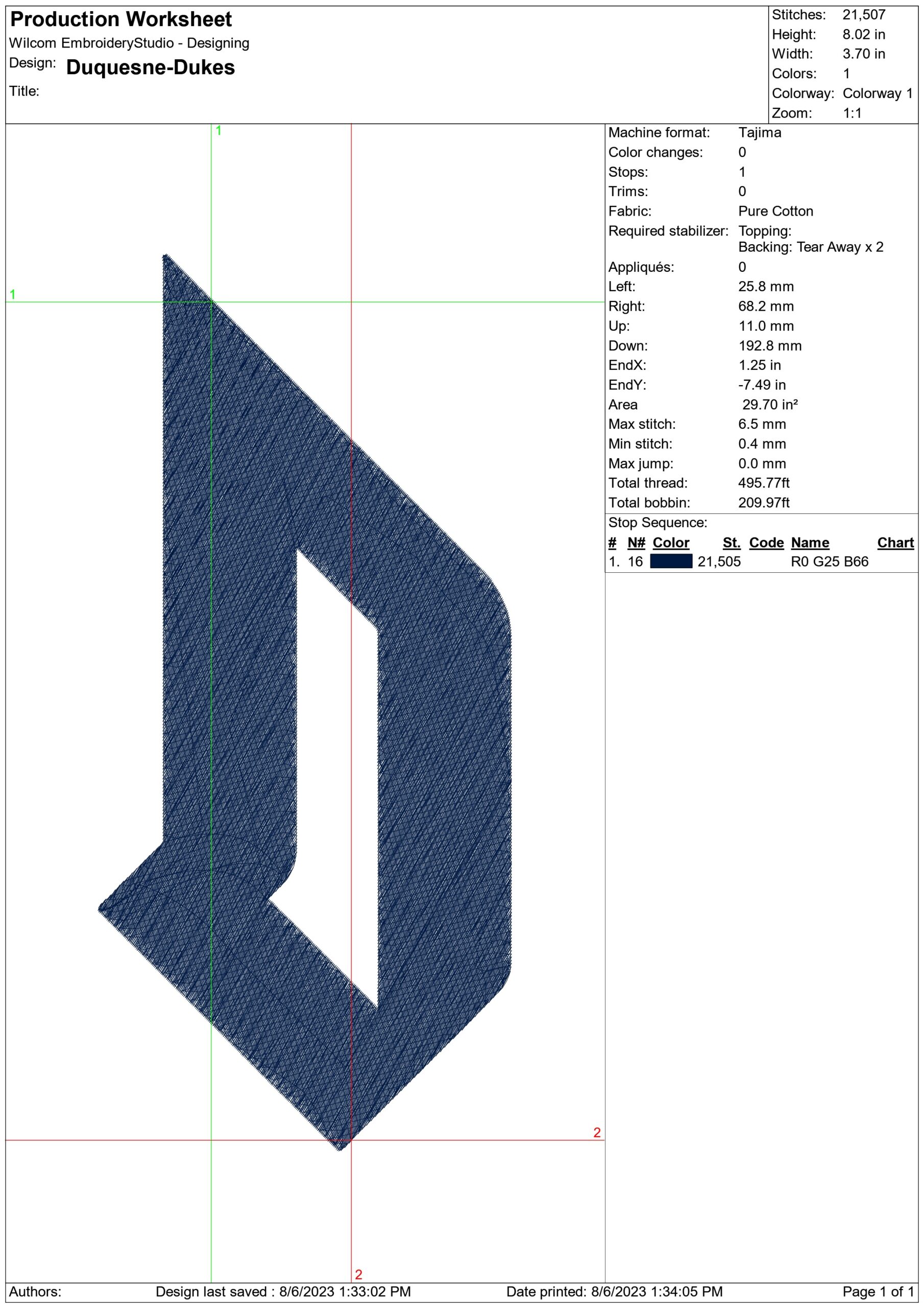 Duquesne Dukes embroidery design - Duquesne University, Pittsburgh Logo embroidery machine pattern embroidery file - instant download — view 2