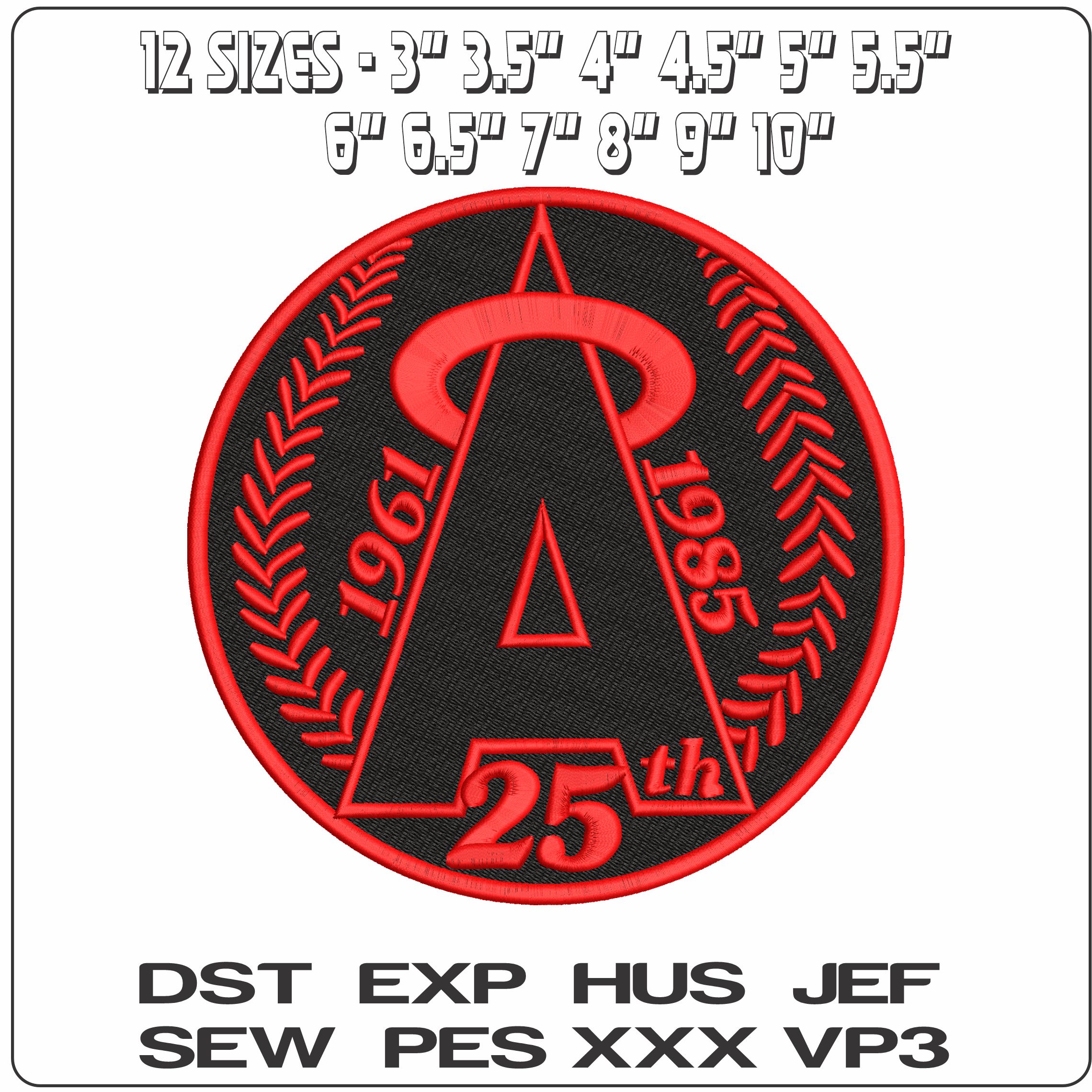Angels 25   - Elegant embroidery design file - instant download — view 2