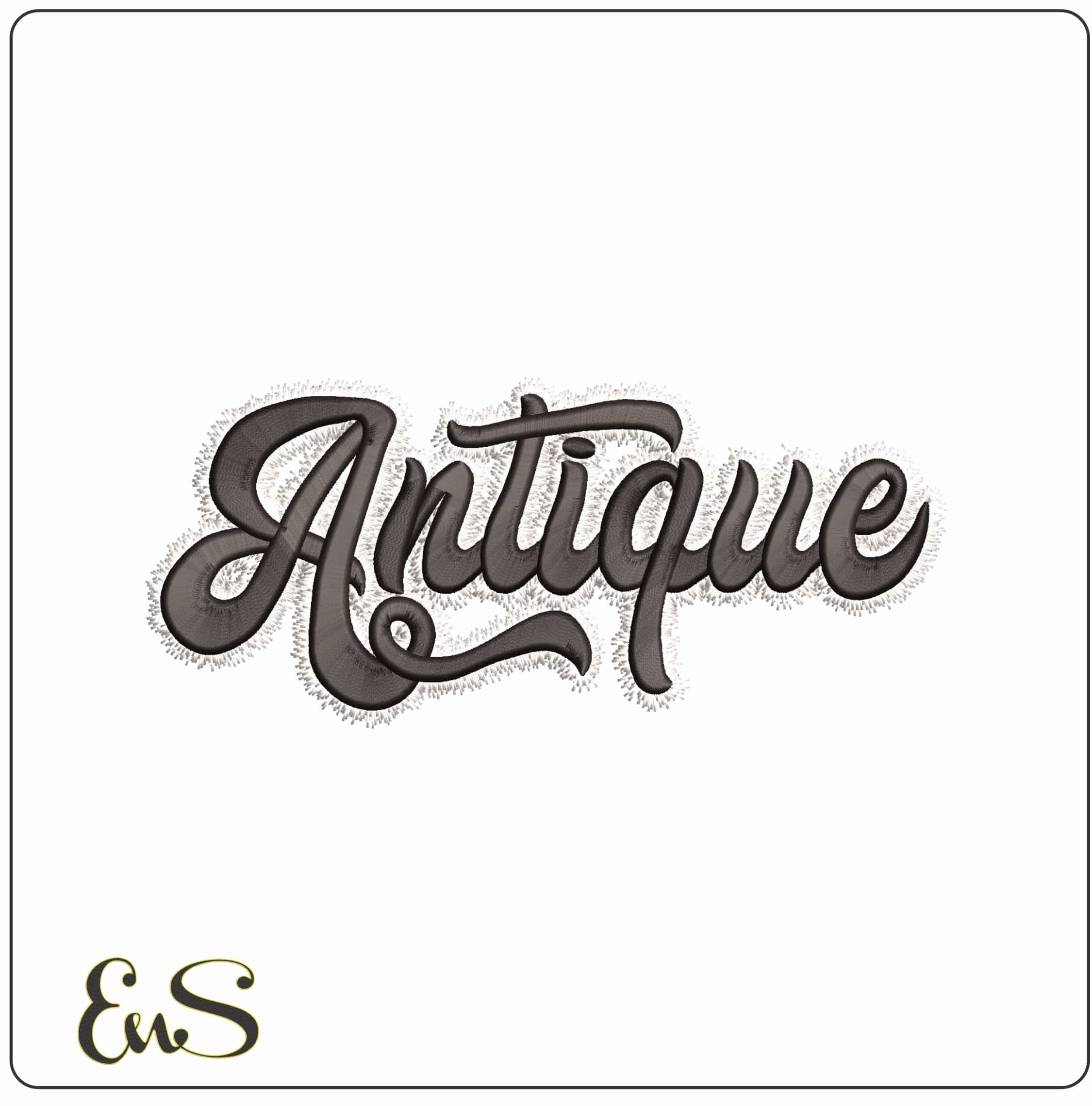 Antique design Brand   - Elegant embroidery design file - instant download
