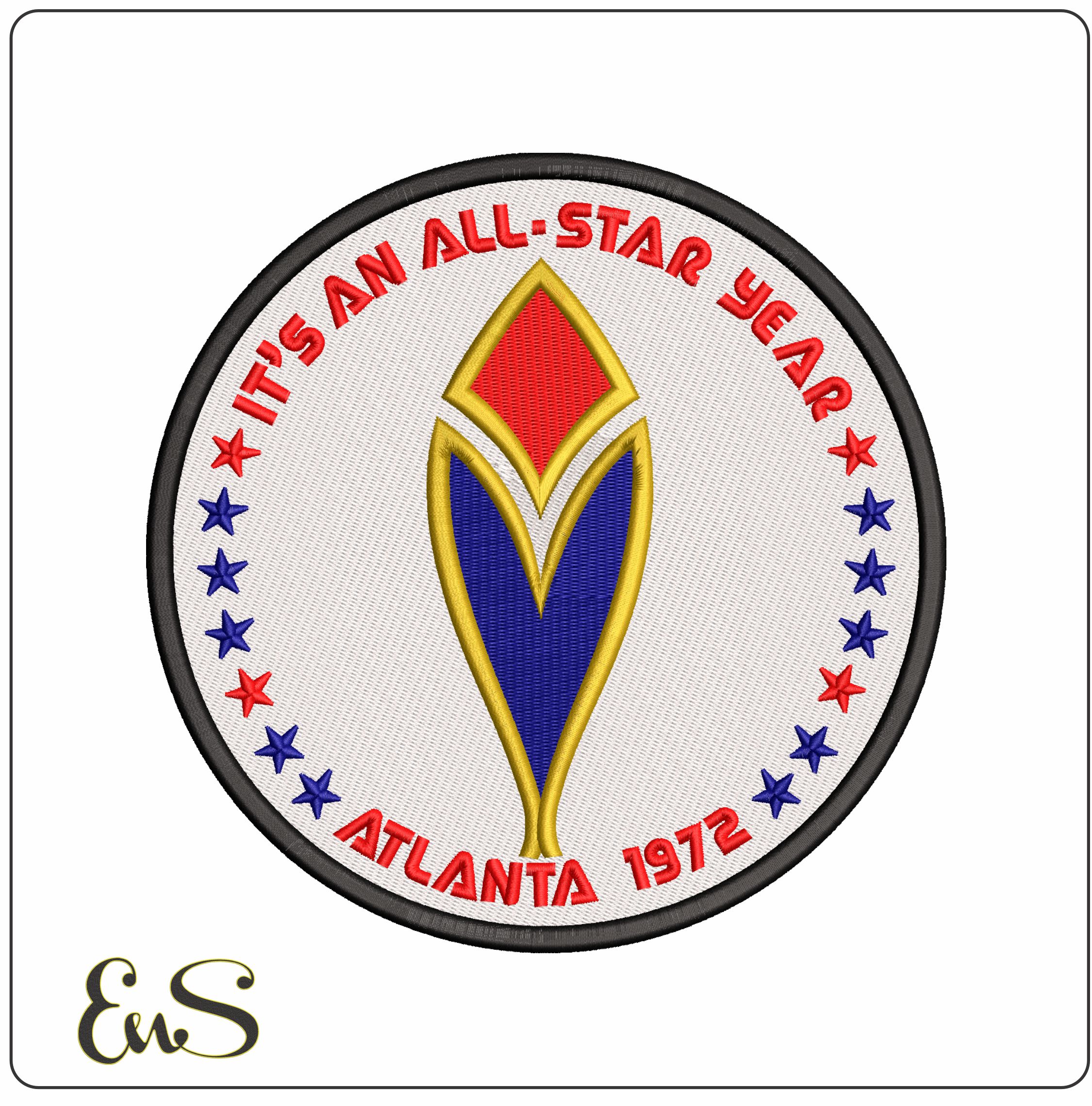Atlanta 1972   - Elegant embroidery design file - instant download
