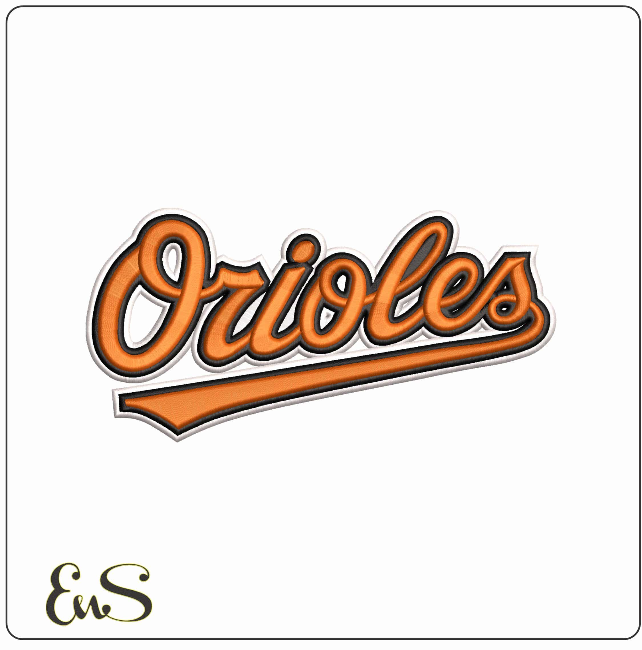 Baltimore Orioles MLB   - Elegant embroidery design file - instant download