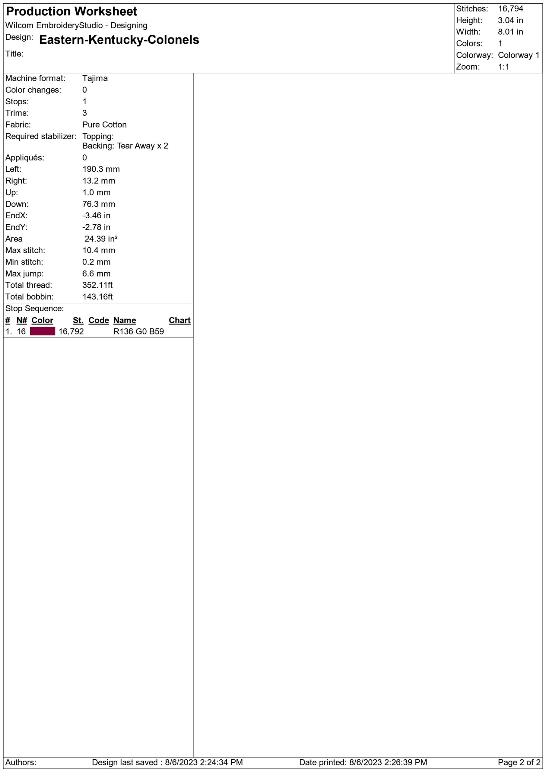Eastern Kentucky Colonels embroidery design - Eastern Kentucky University EKU embroidery machine pattern embroidery file instant download — view 3