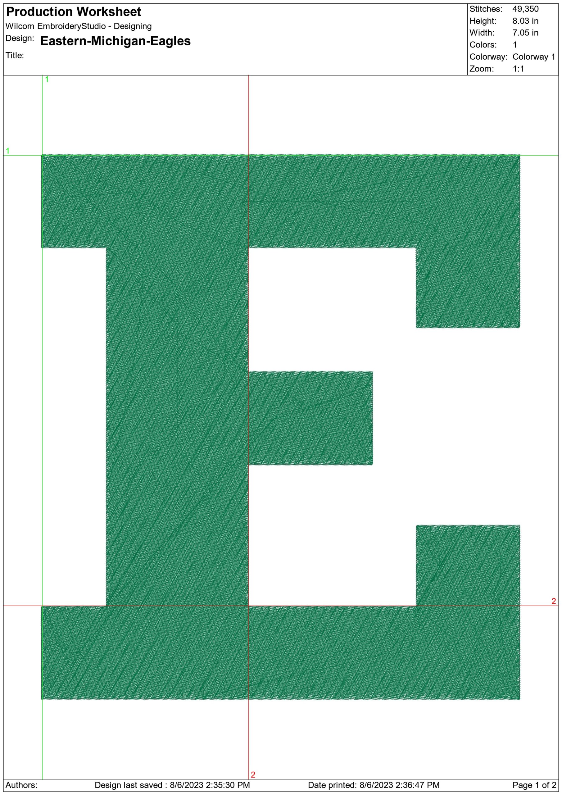 Eastern Michigan Eagles embroidery design, Eastern Michigan University Ypsilanti embroidery machine pattern embroidery file instant download — view 2